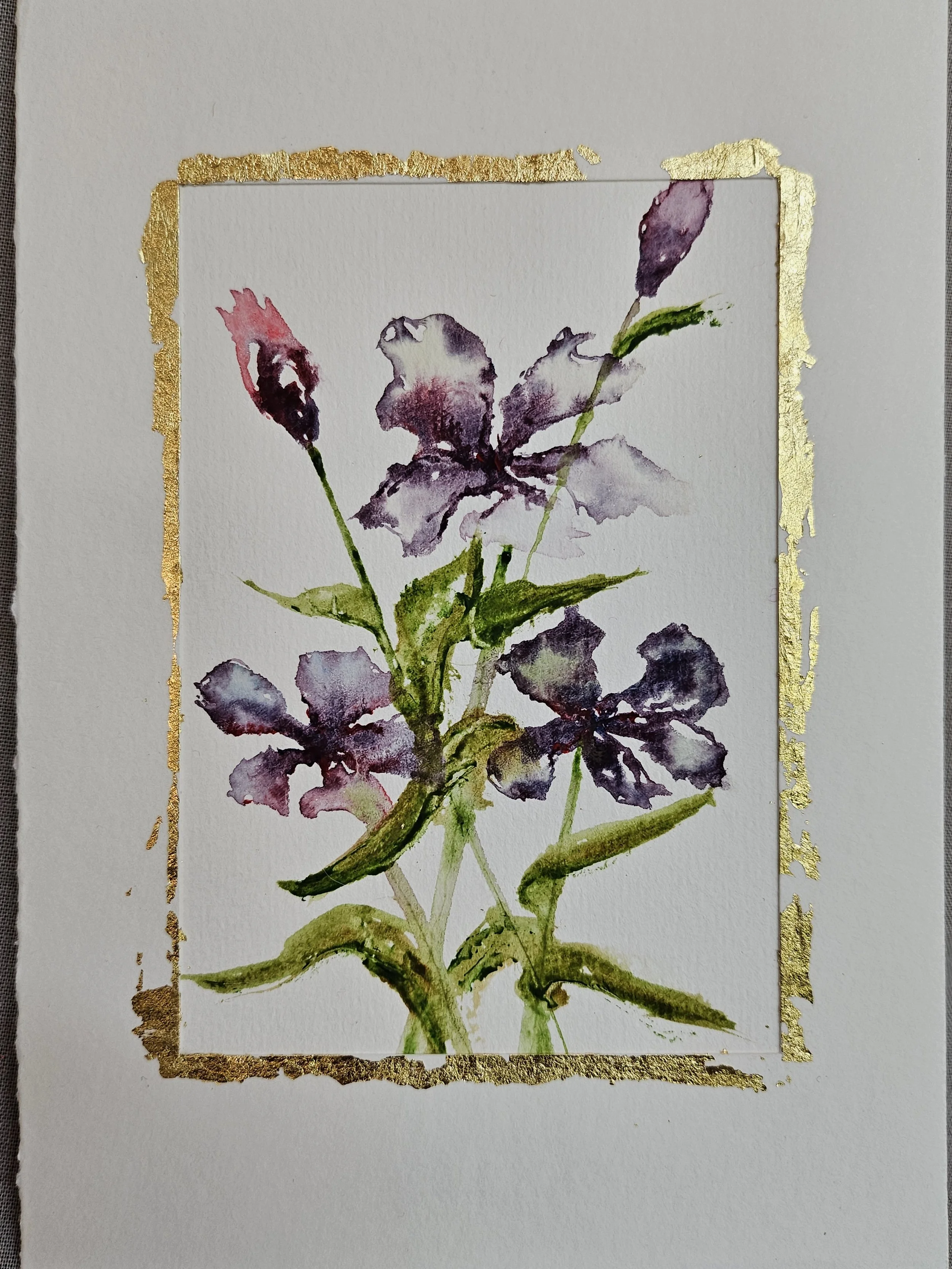 Carte Aquarelle - Trois Anémones