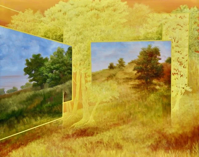 L.S. #32, Moon Trees,
Oil on panel,
17 3/8 x 21 3/8 in. framed