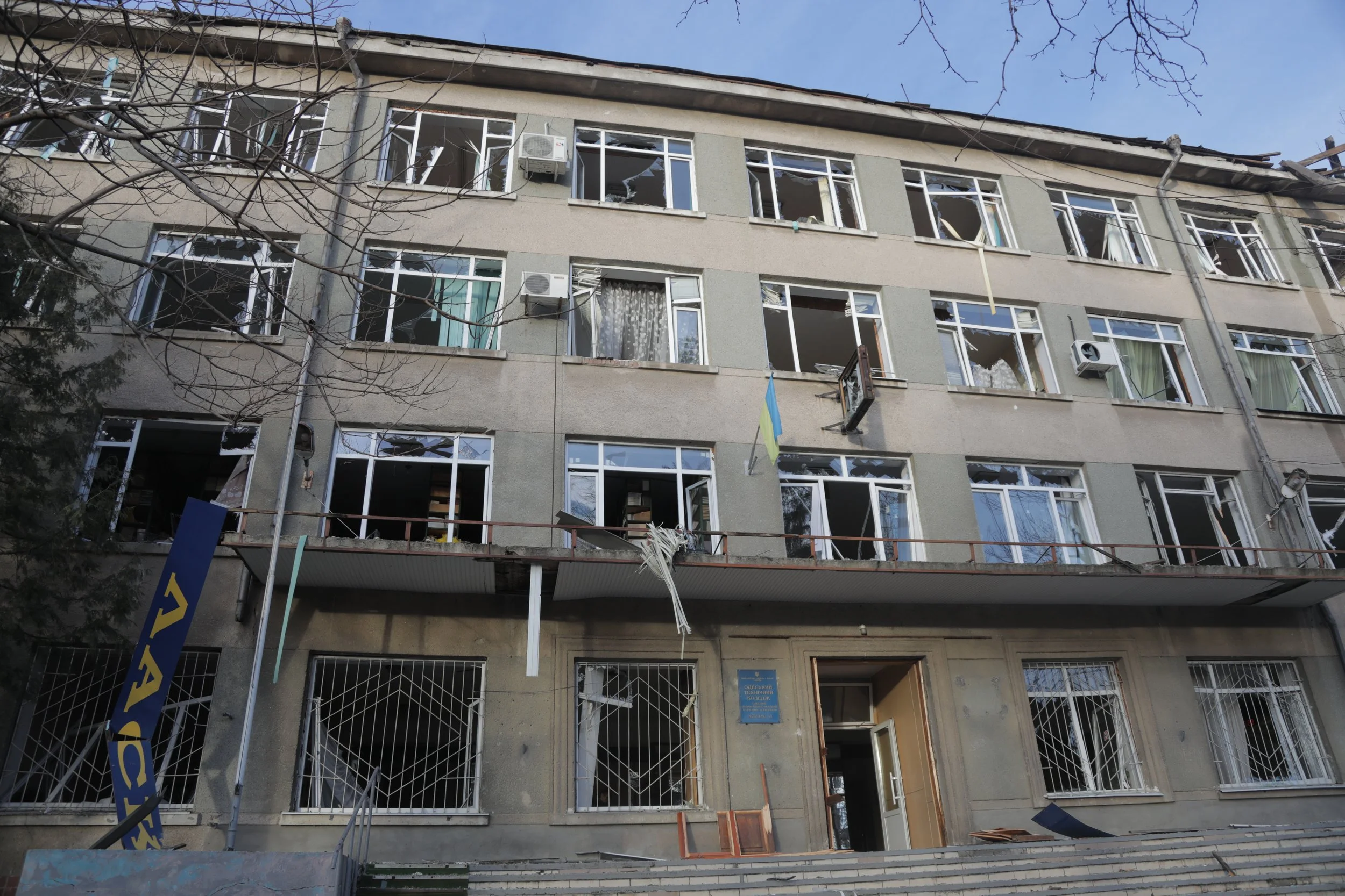 Destroyed high school. Nina Liashonok