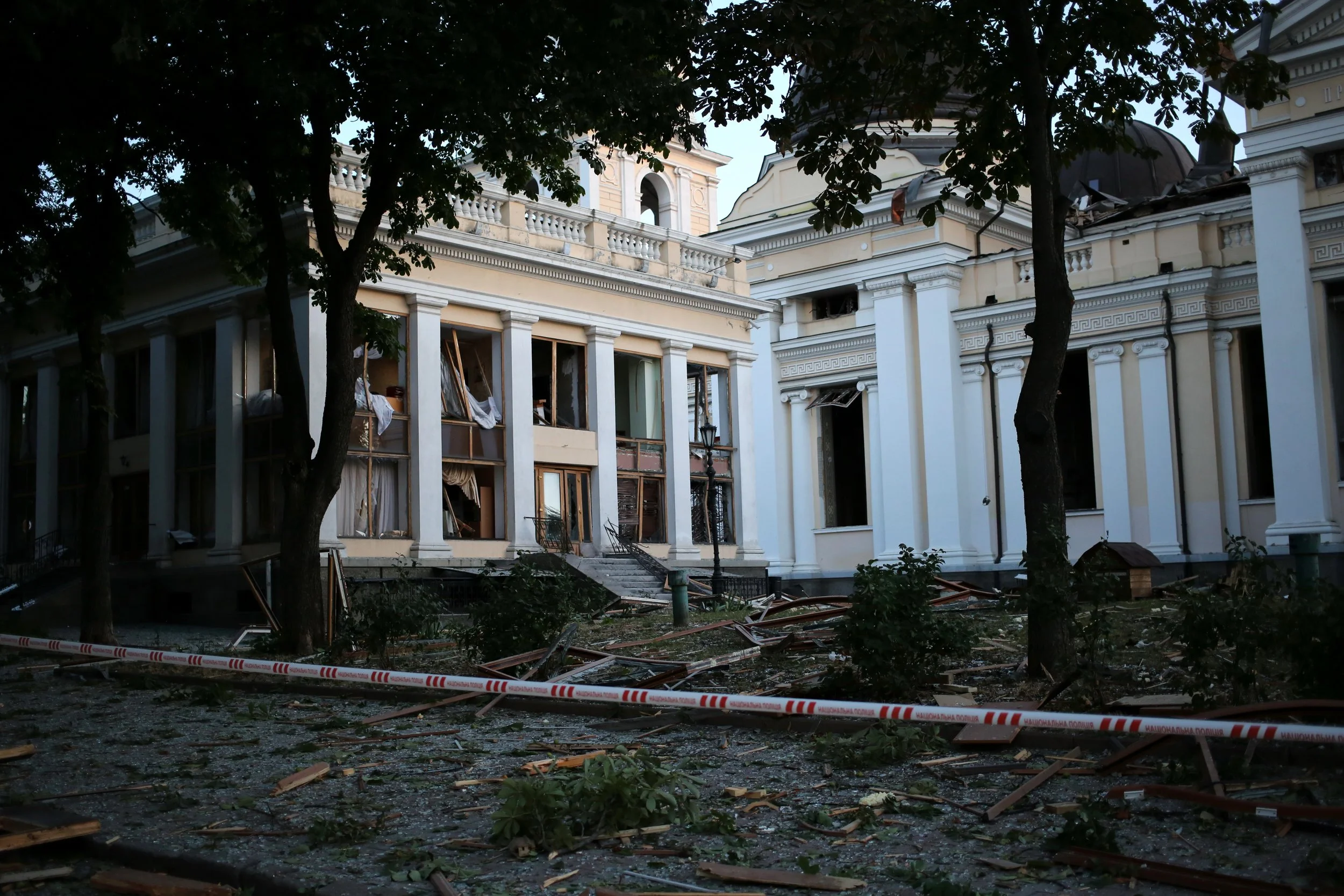 The Transfiguration Cathedral in Odesa hit by a Russian missile in July 2023; Viacheslav Onyshchenko