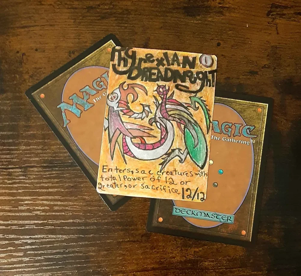 Custom art for Phyrexian Dreadnought.