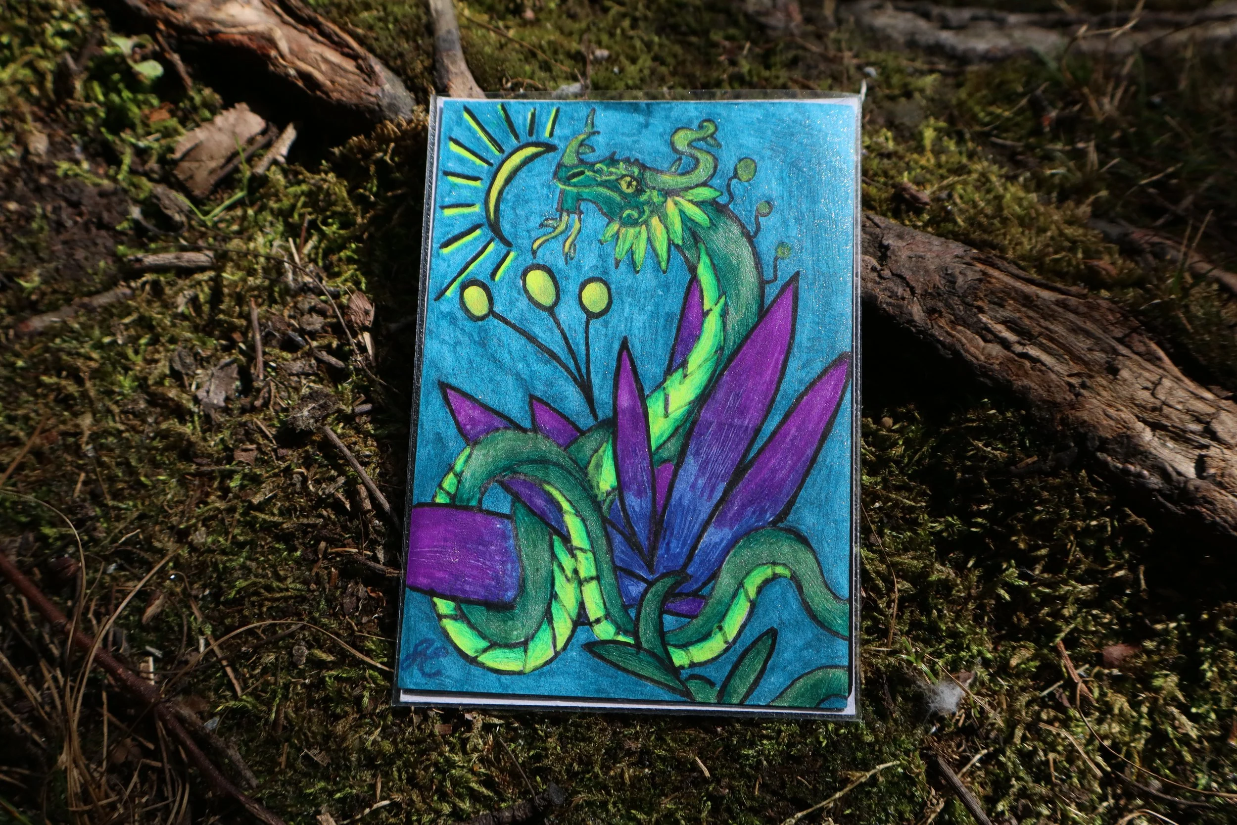 A green dragon, coming into bloom.