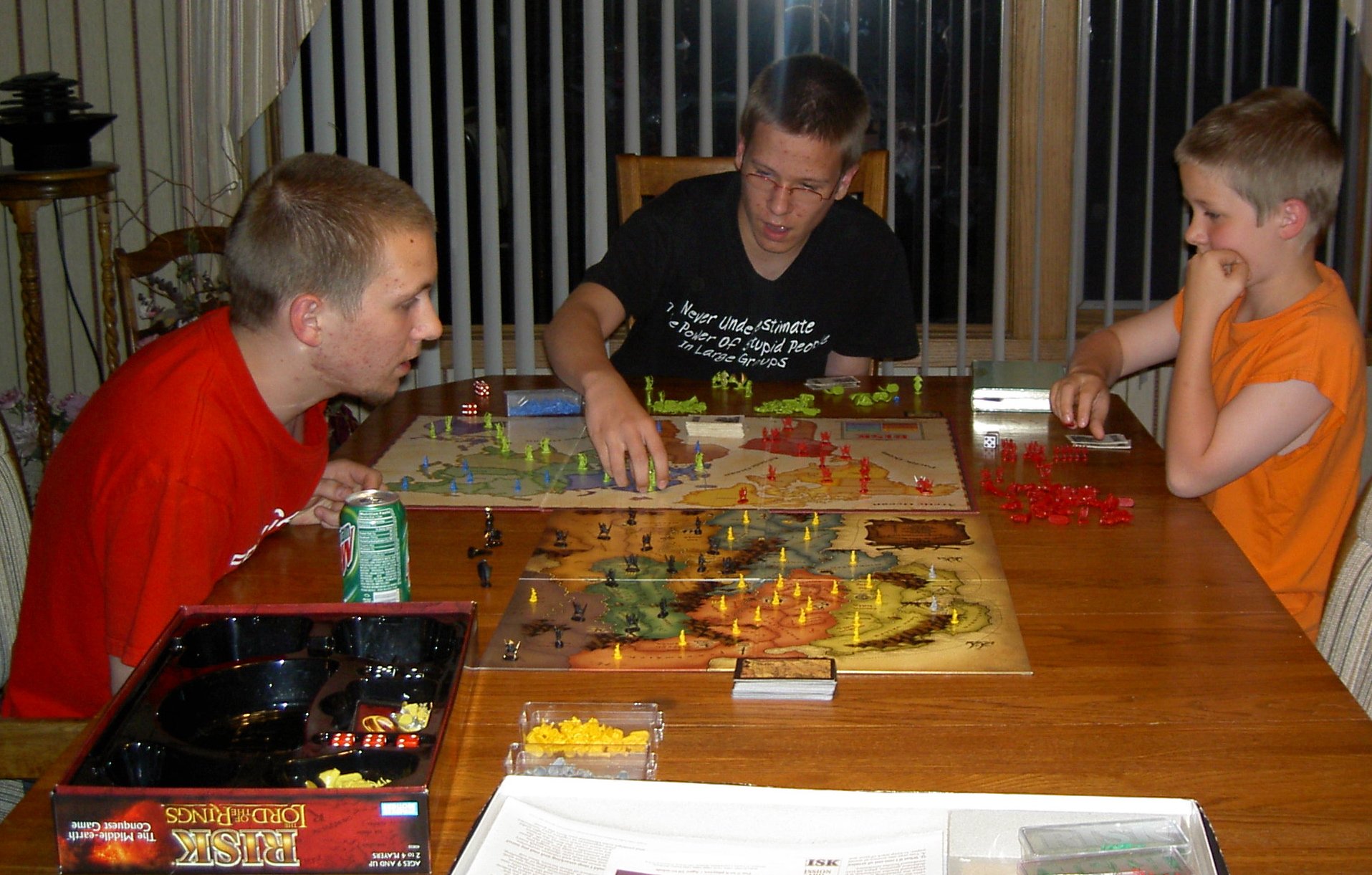 Jacob, Justin & Ryan playing Risk