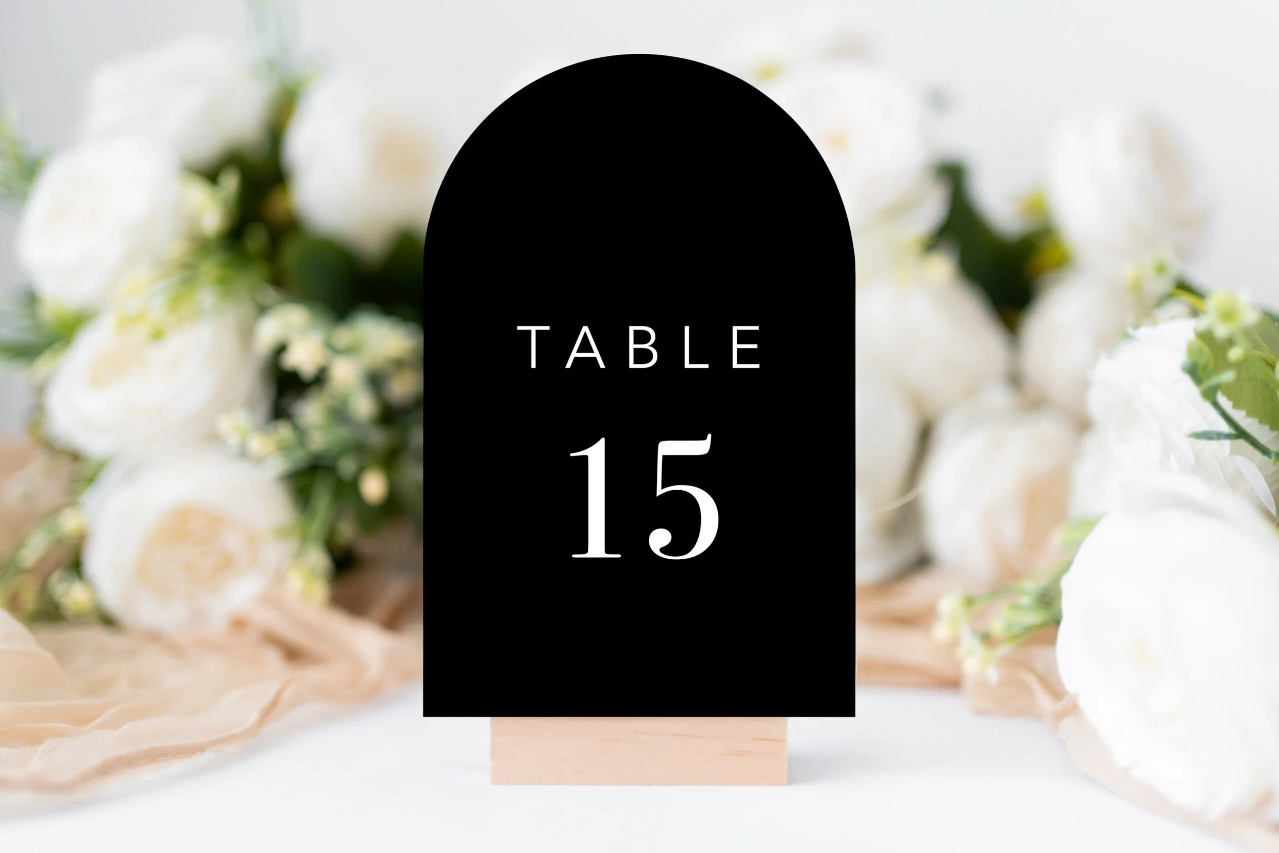 Black Arch Table Numbers | Set of 40 | 4×6