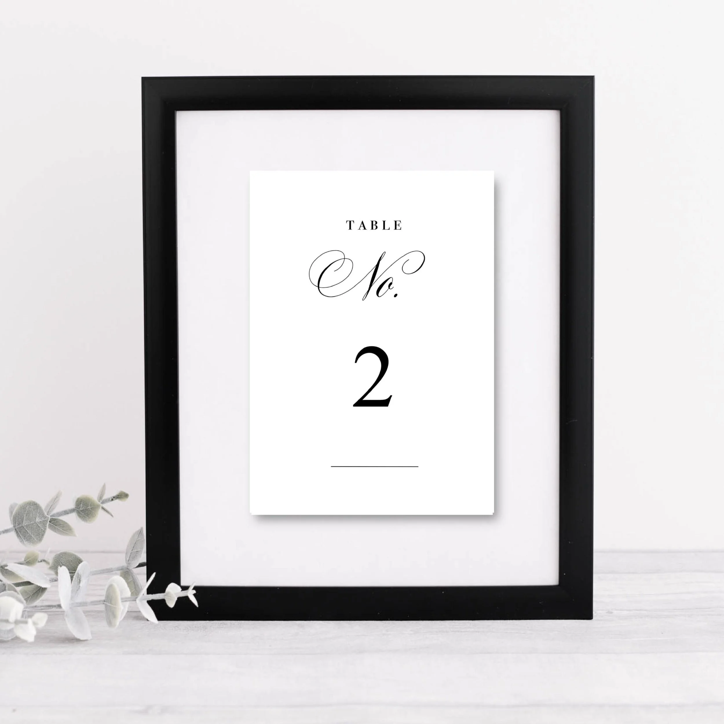 Classy Table Numbers | Set of 30 | 5×7