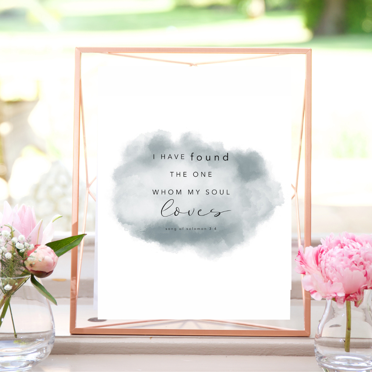 I Have Found the One Whom My Soul Loves - Wedding Printable (8×8)