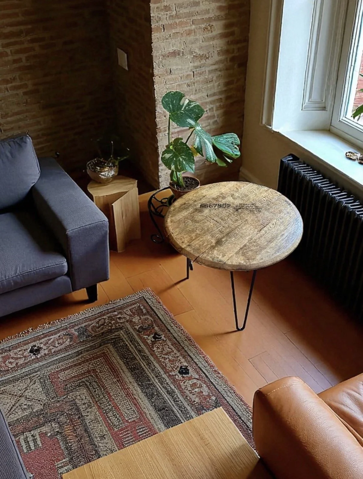 Bourbon Barrel Head Table