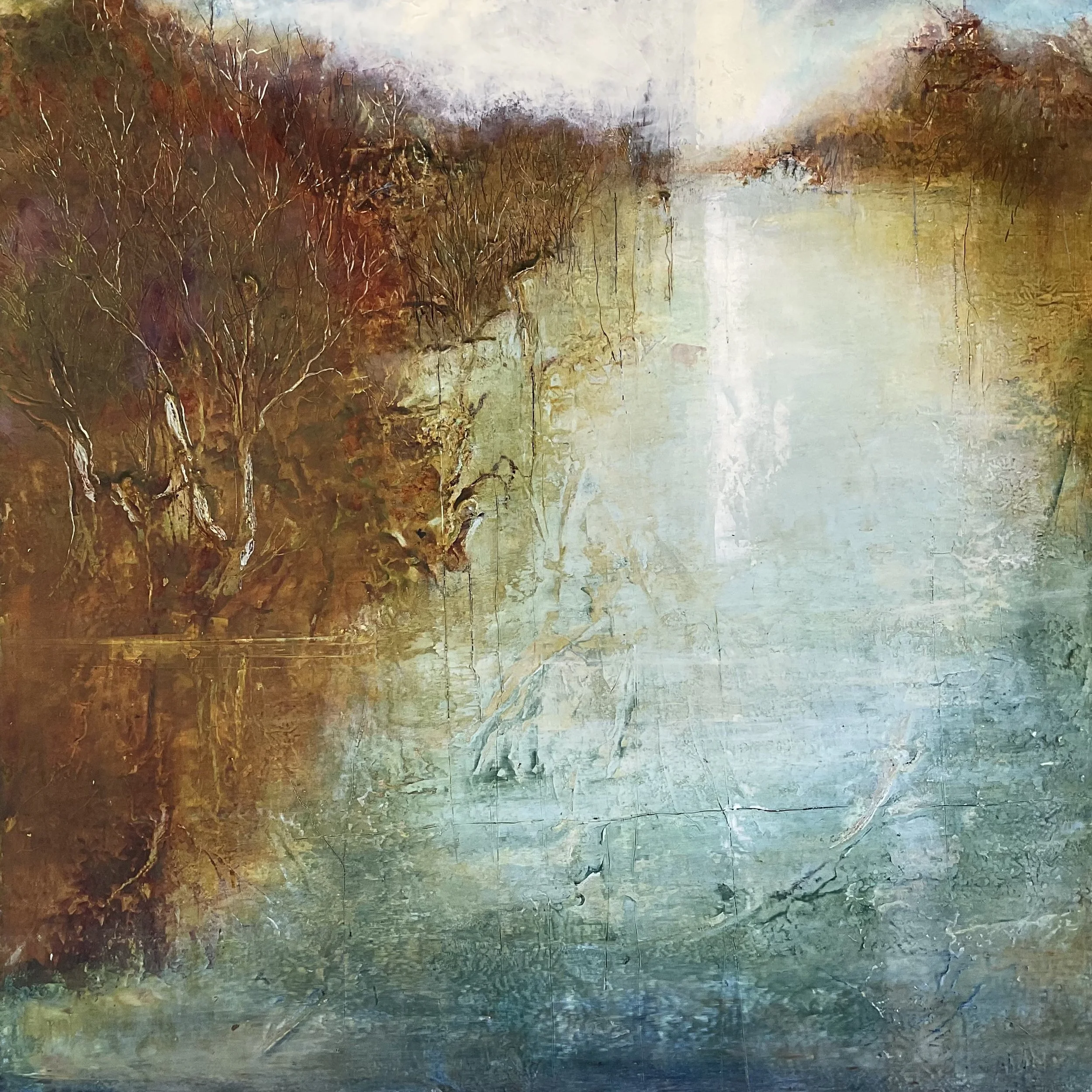 WINTER'S APPROACH;  24x24in.