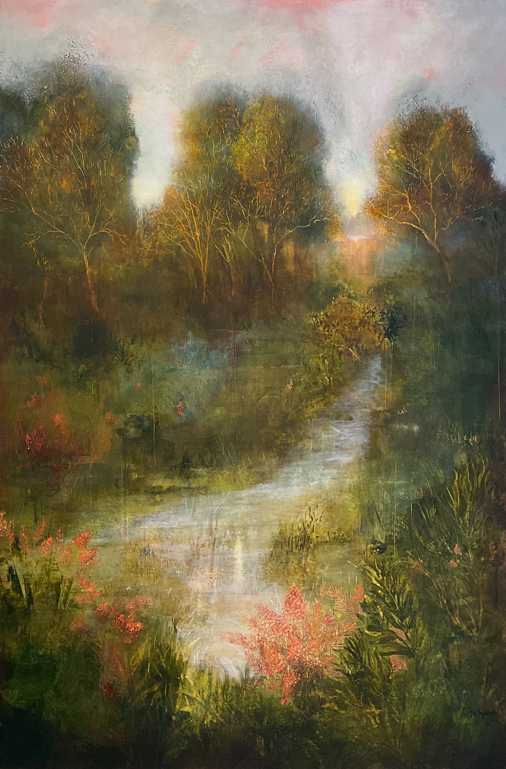 WATER RUNNING, NEVER CEASING; 60x40in.