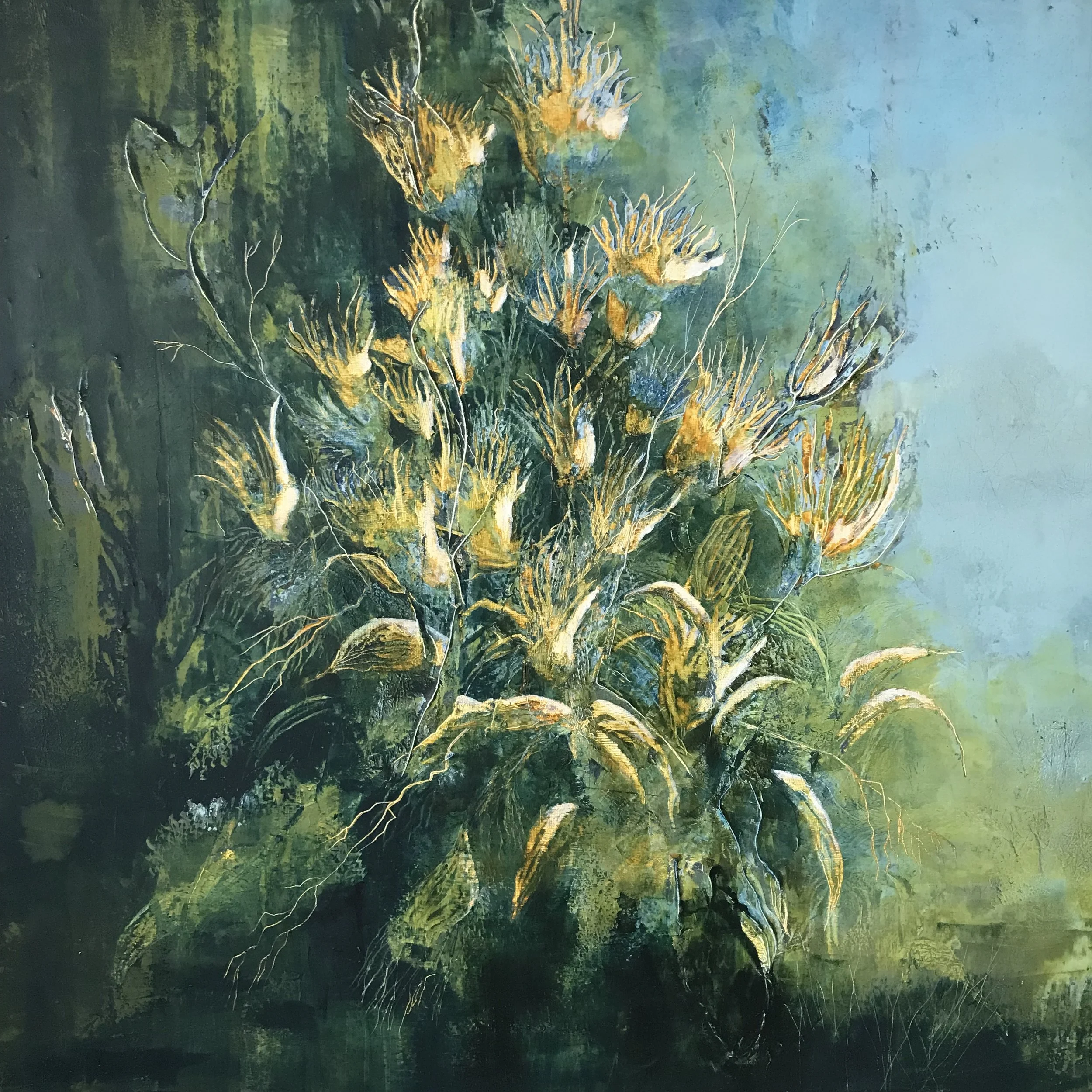 RISE UP; 36x36in; SOLD