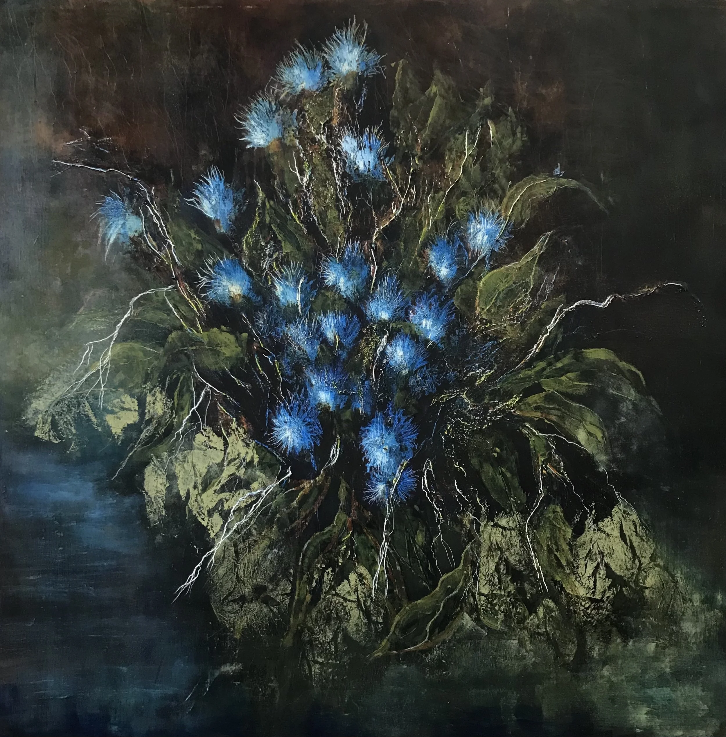 BLUE CEREUS; 36x36in. SOLD