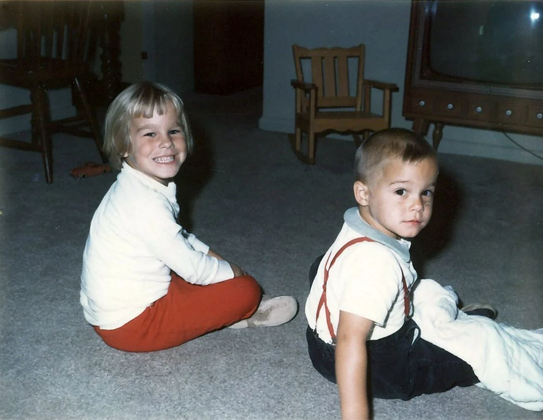 Gayle and her brother as children