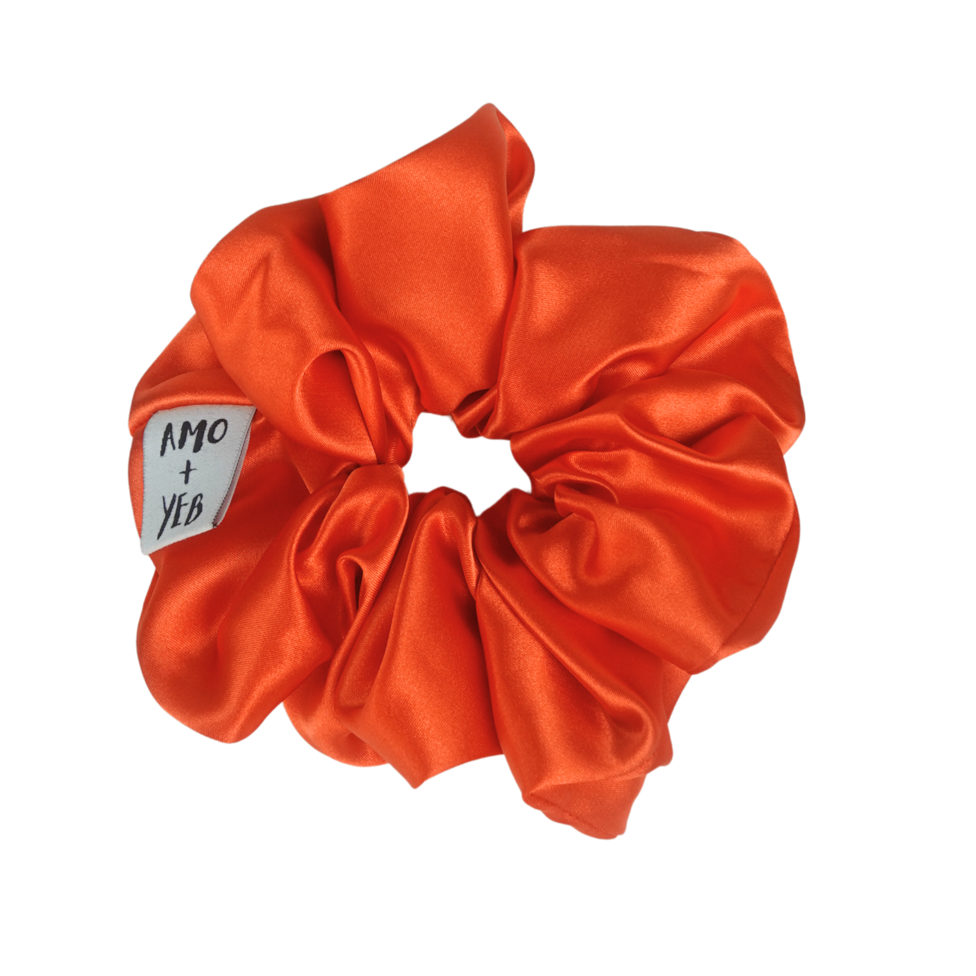 Orange Satin Scrunchie