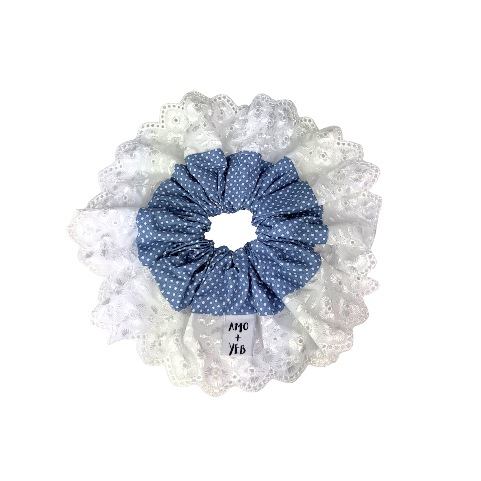 Broderie Trim Scrunchie