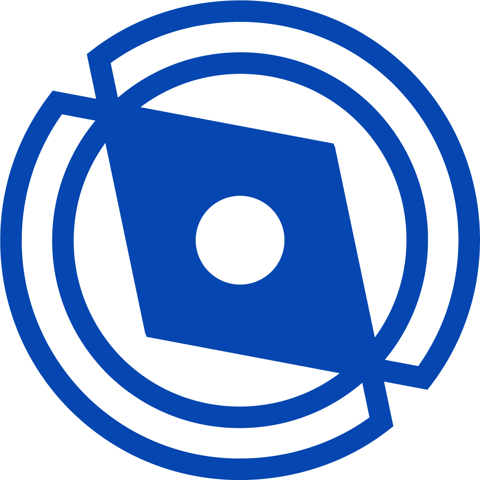 Blue icon of a tape measure with a retractable blade extending from it.