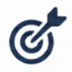 A target with an arrow hitting the bullseye, symbolizing achievement or accuracy.