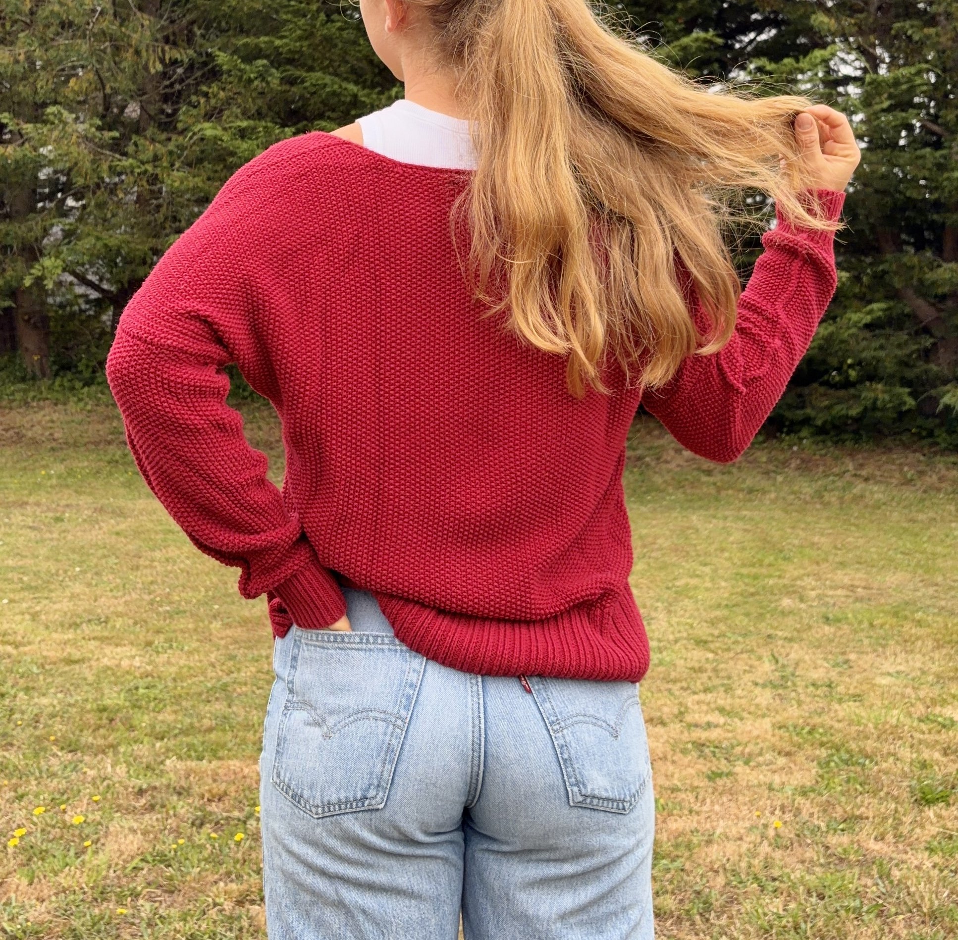 Lucky Brand Red Sweater