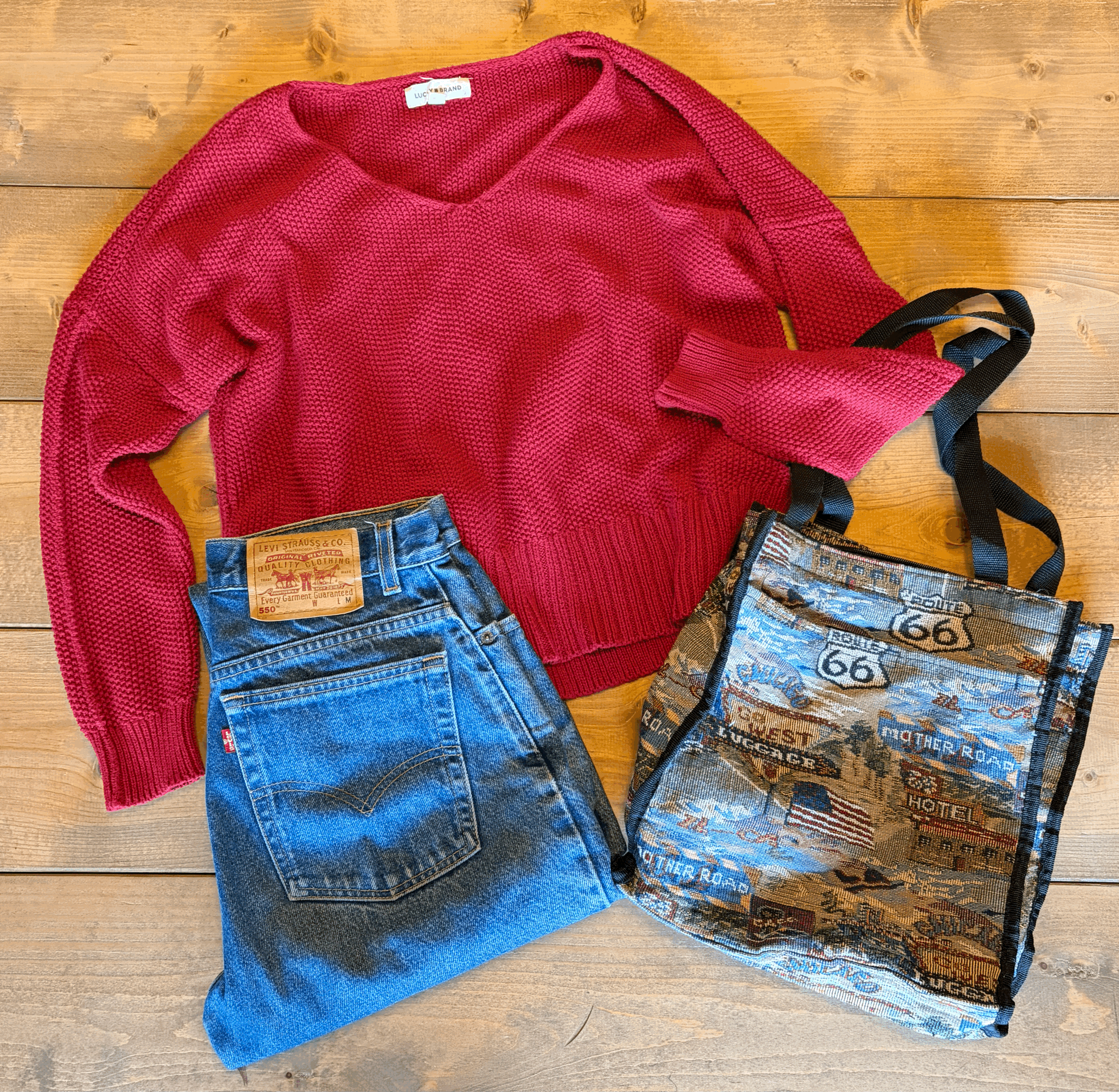 Lucky Brand Red Sweater
