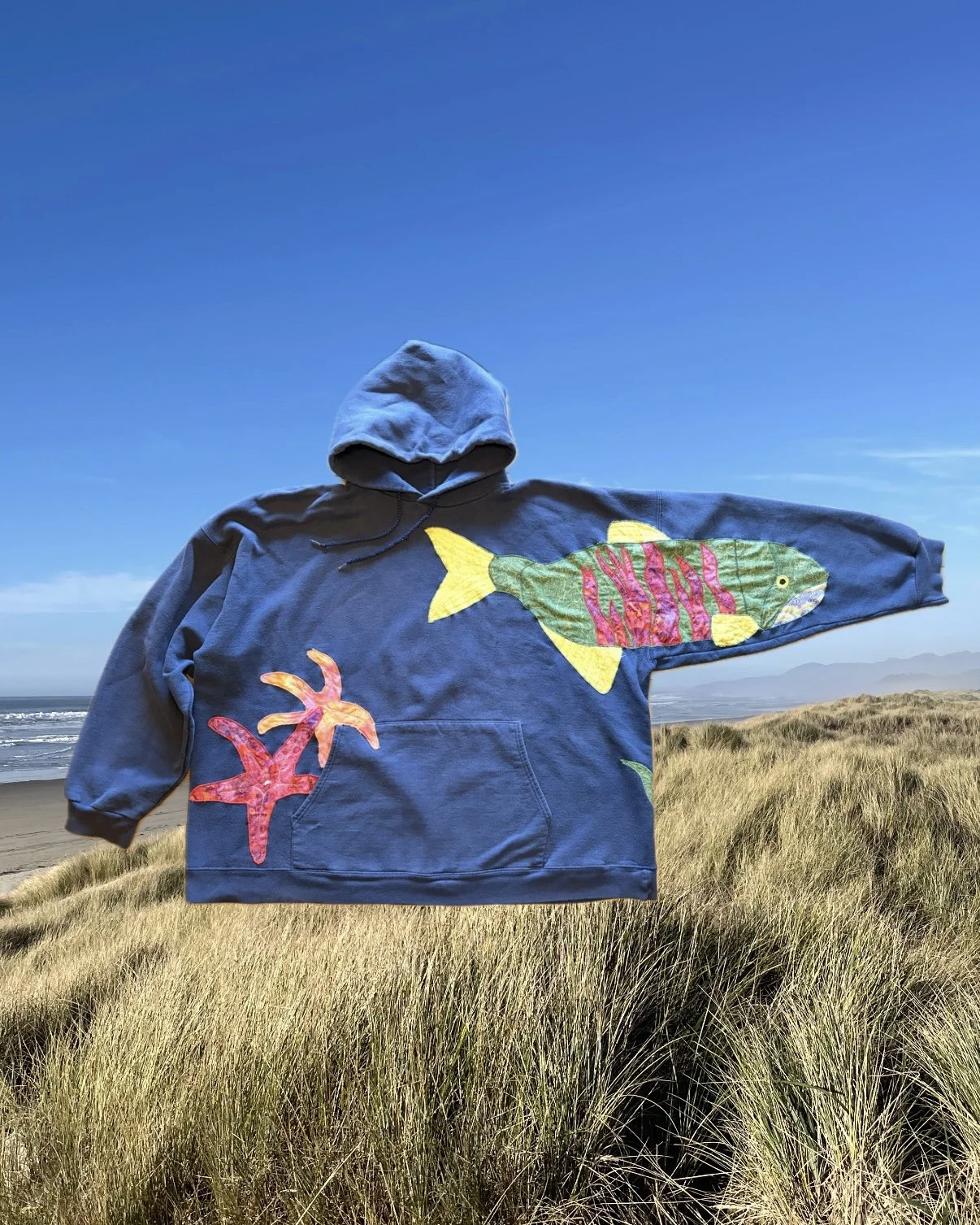 "Low Tide" Patchwork Hoodie