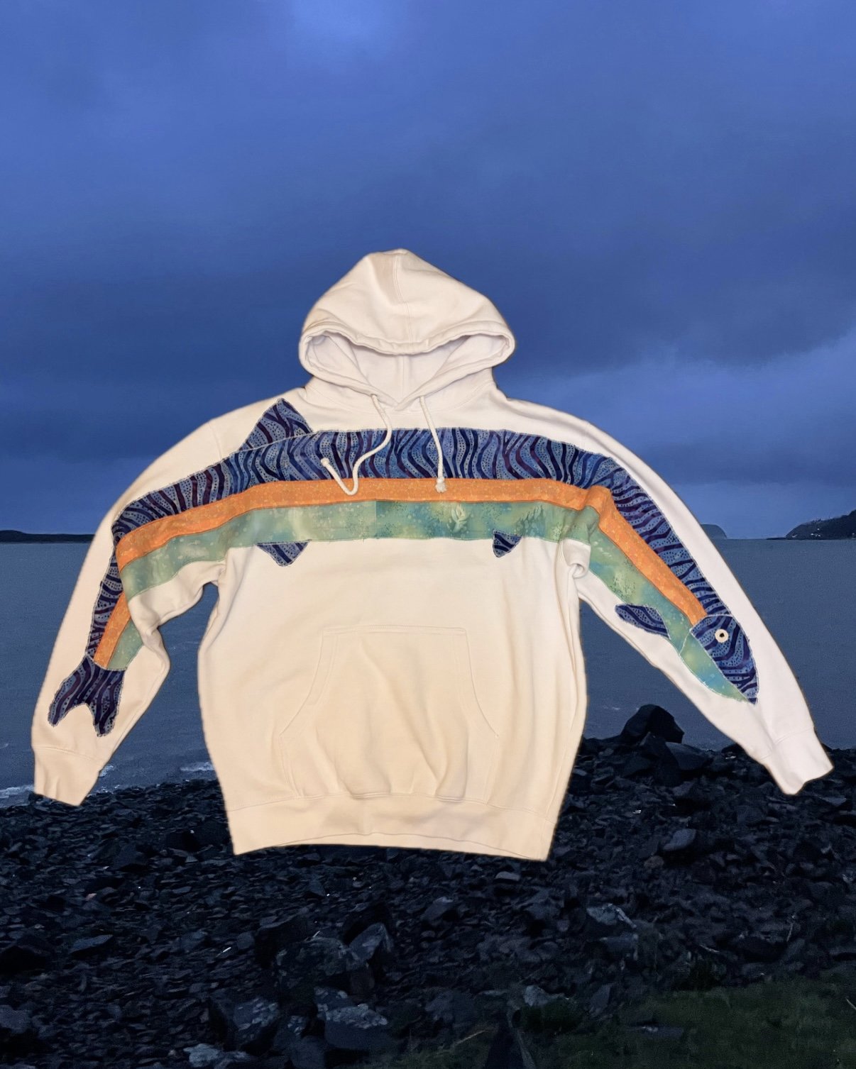 "Pacific Pike" Patchwork Hoodie