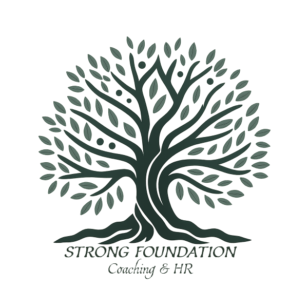 Strong Foundation Coaching & HR name and tree logo