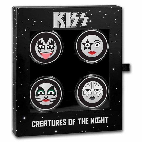 KISS 1 oz Silver Coin Set - Front