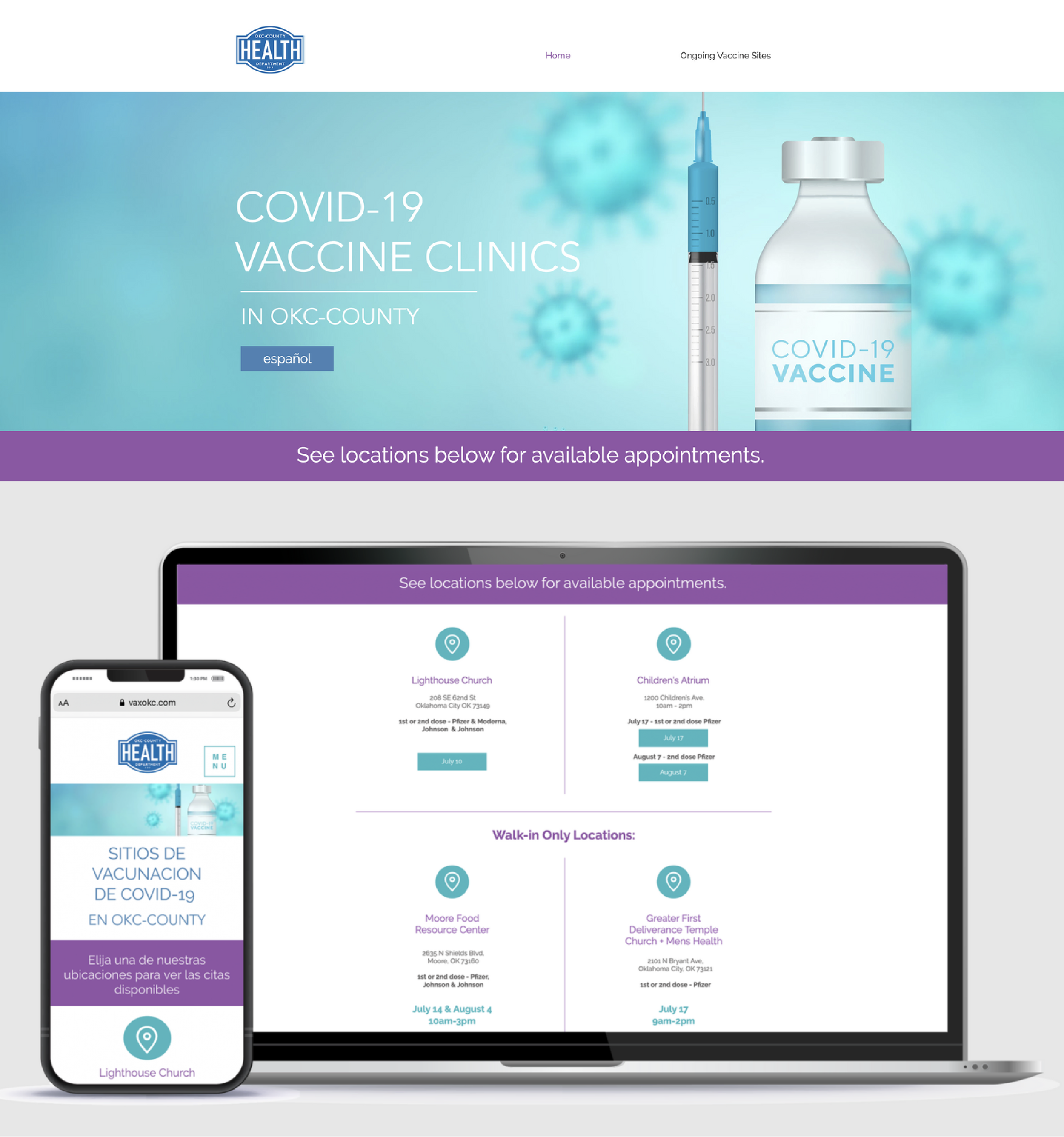 Vaccine Clinics Website