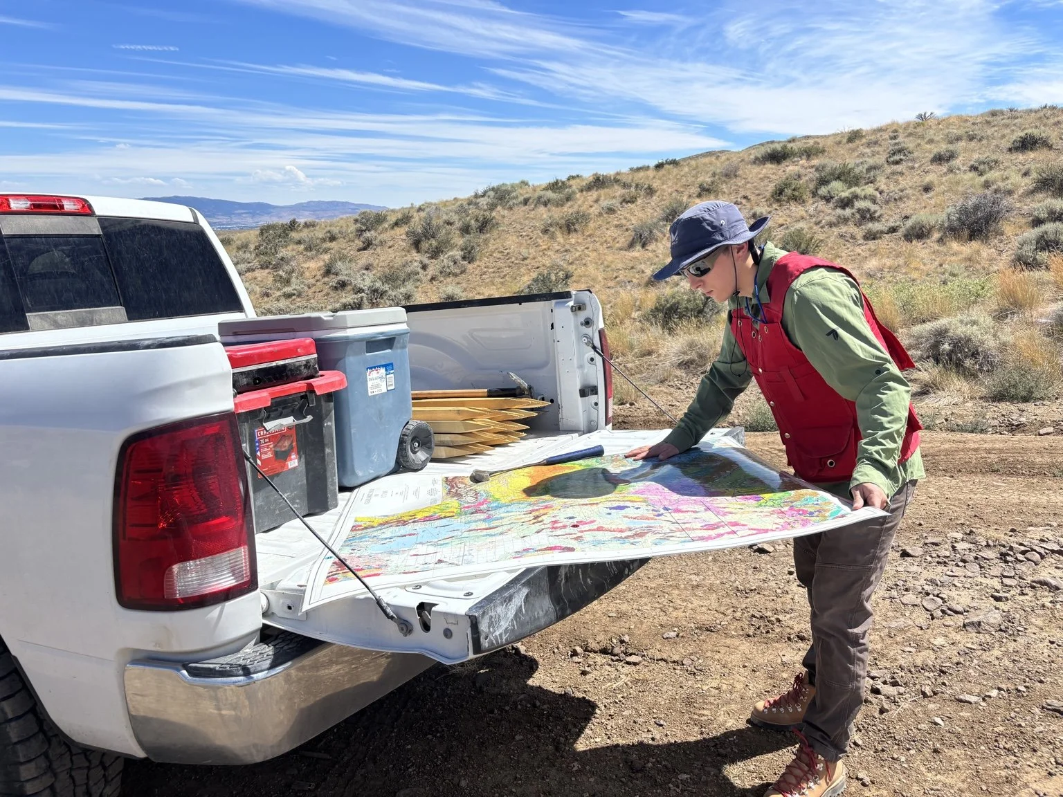 Geological fieldwork in the Great Basin.
