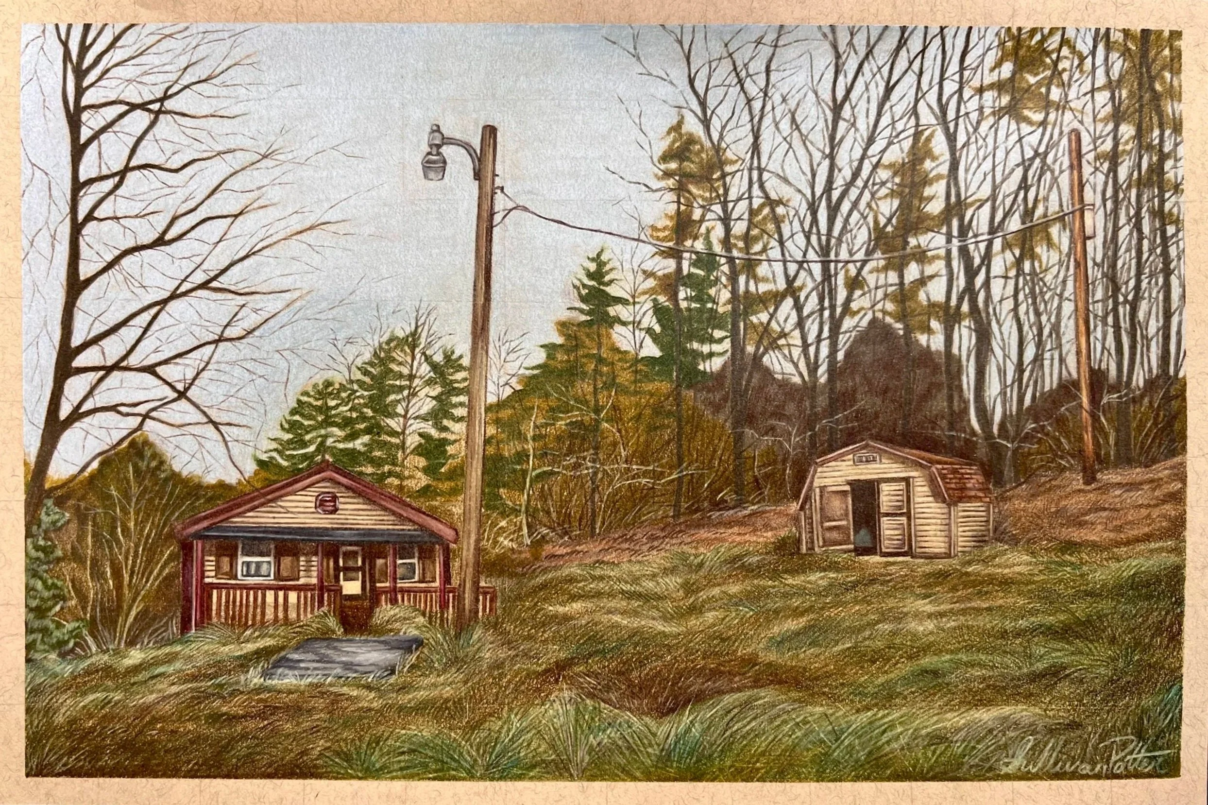 "Almost Heaven I," Colored Pencil, 2025