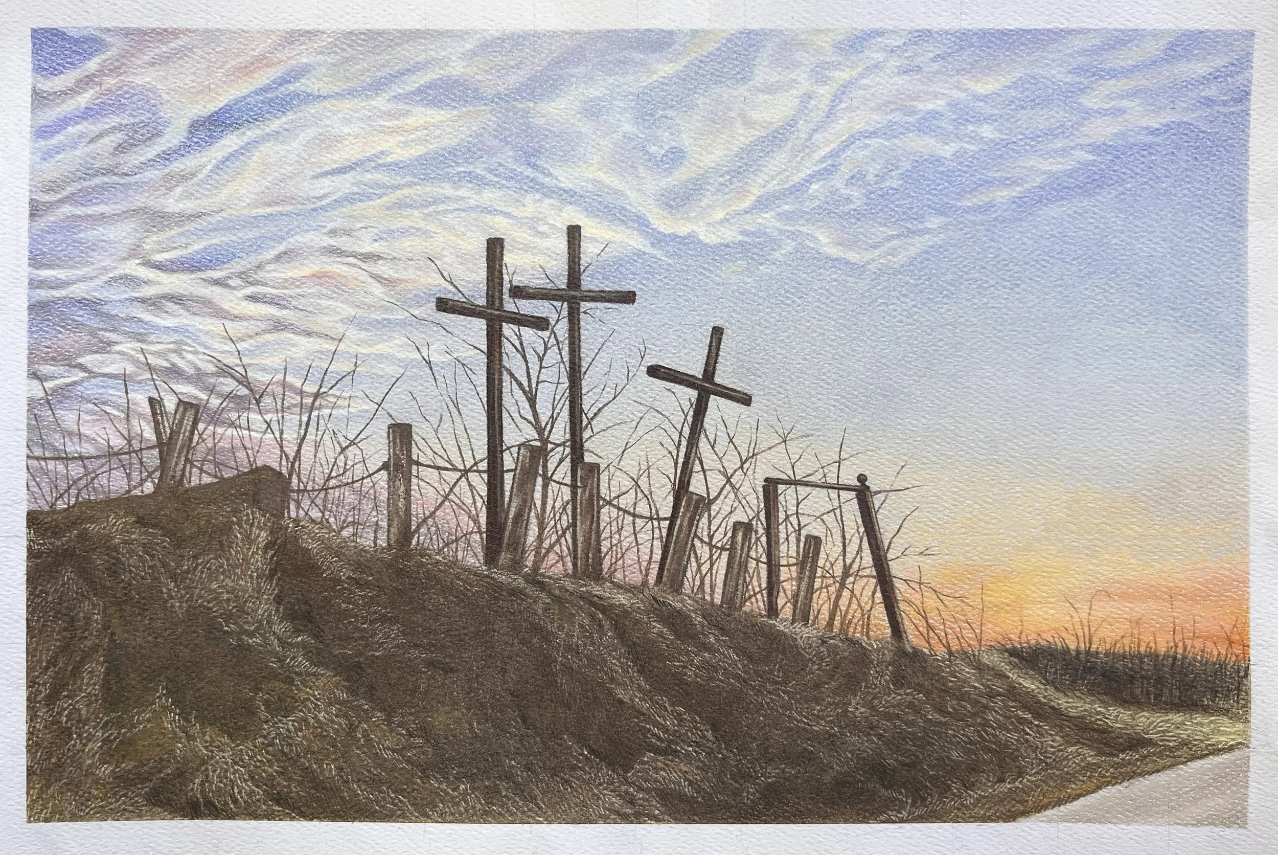 "Almost Heaven II" Colored Pencil, 2025