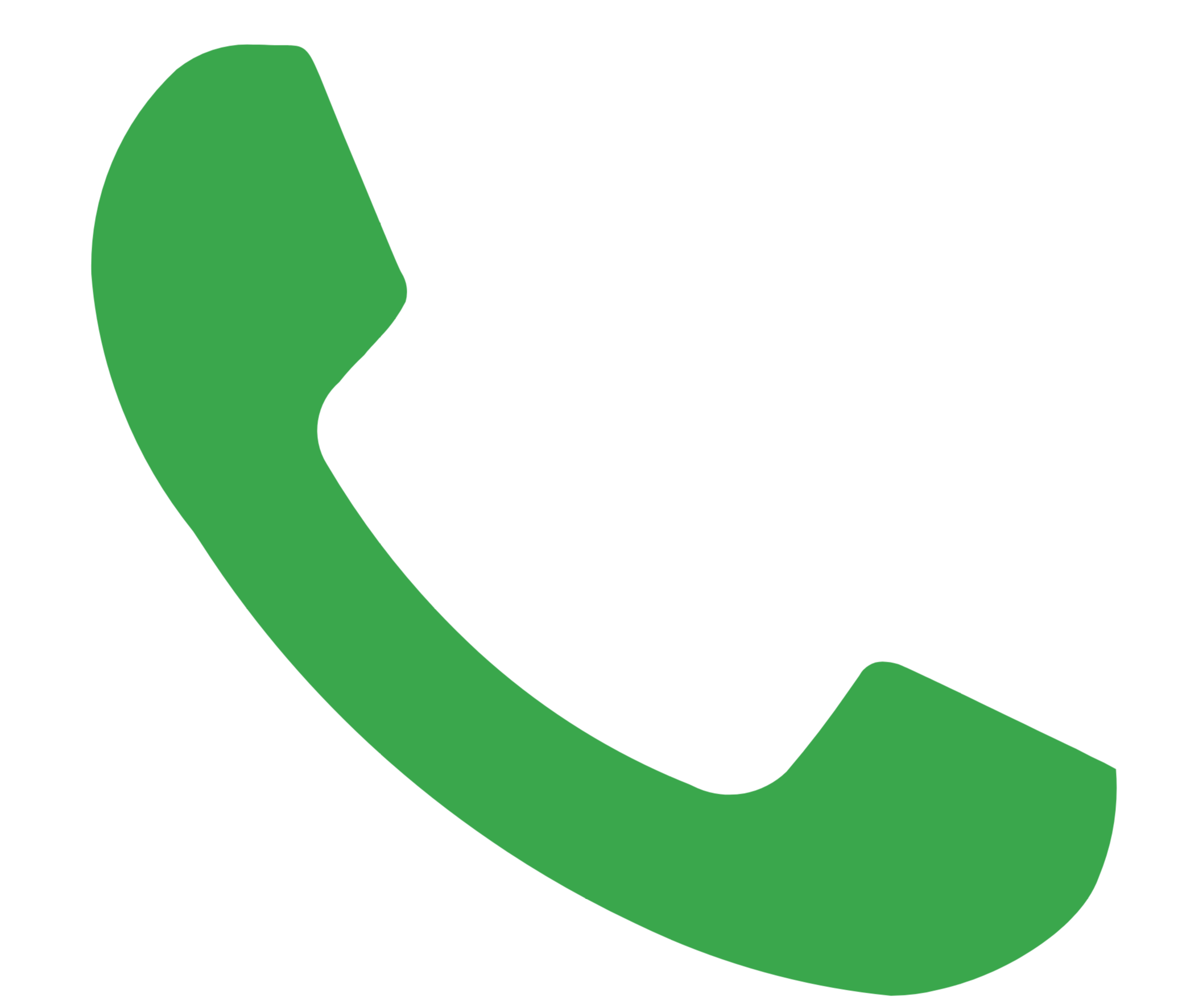 Green phone receiver icon on a black background