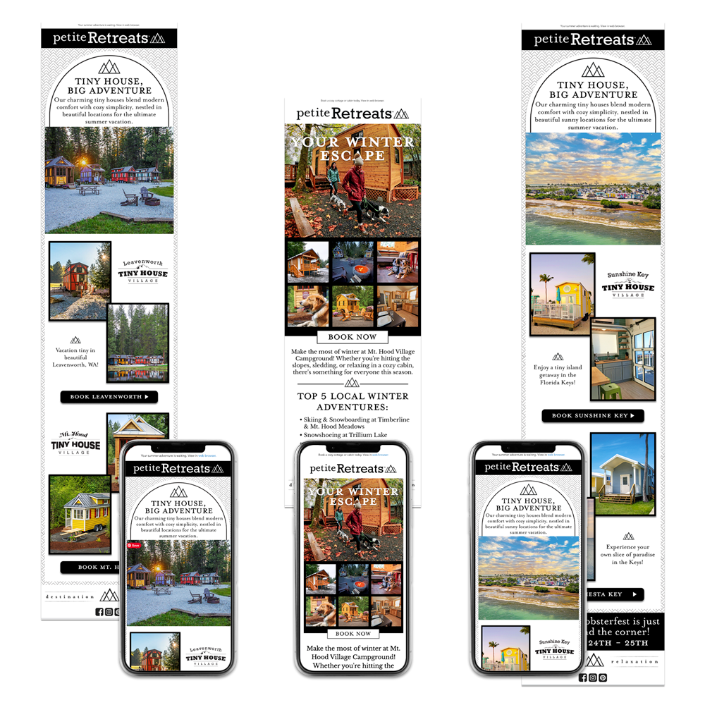 Petite Retreats Email Campaigns