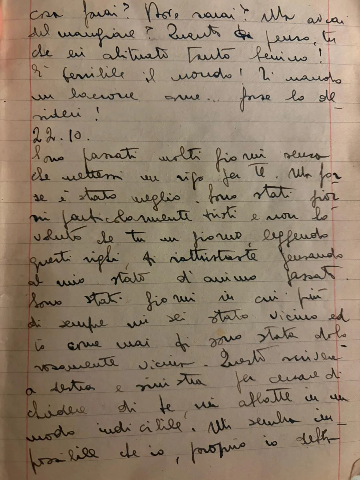 DIARIO 1. 22 Ottobre 1943. “Brutti Sogni”