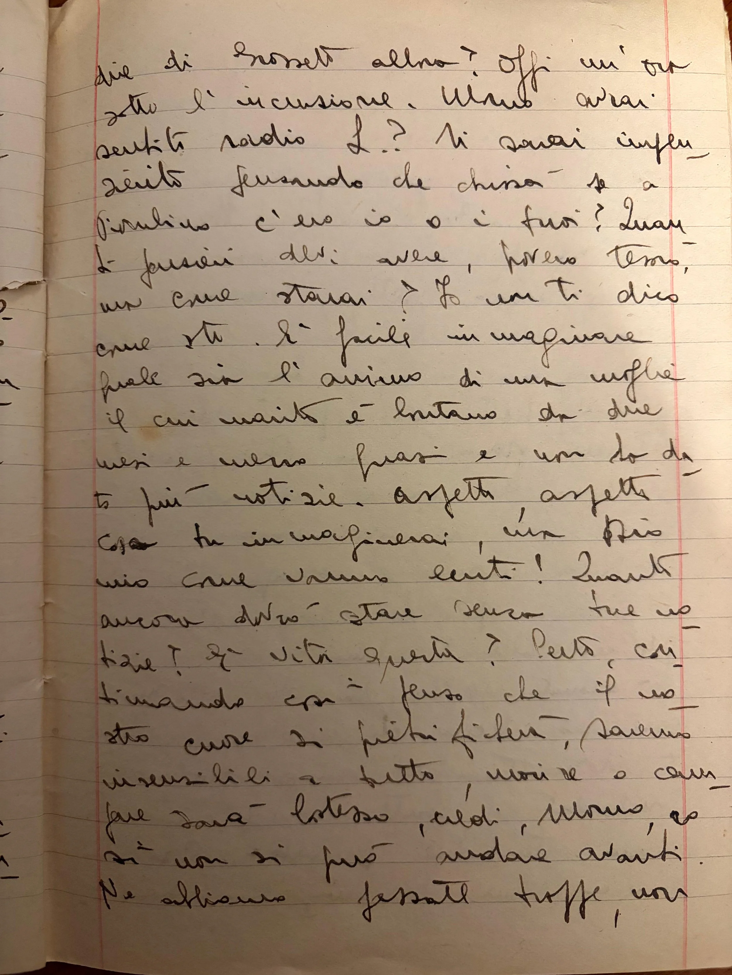 DIARIO 1. 18 Novembre 1943. “Pietrificazione”