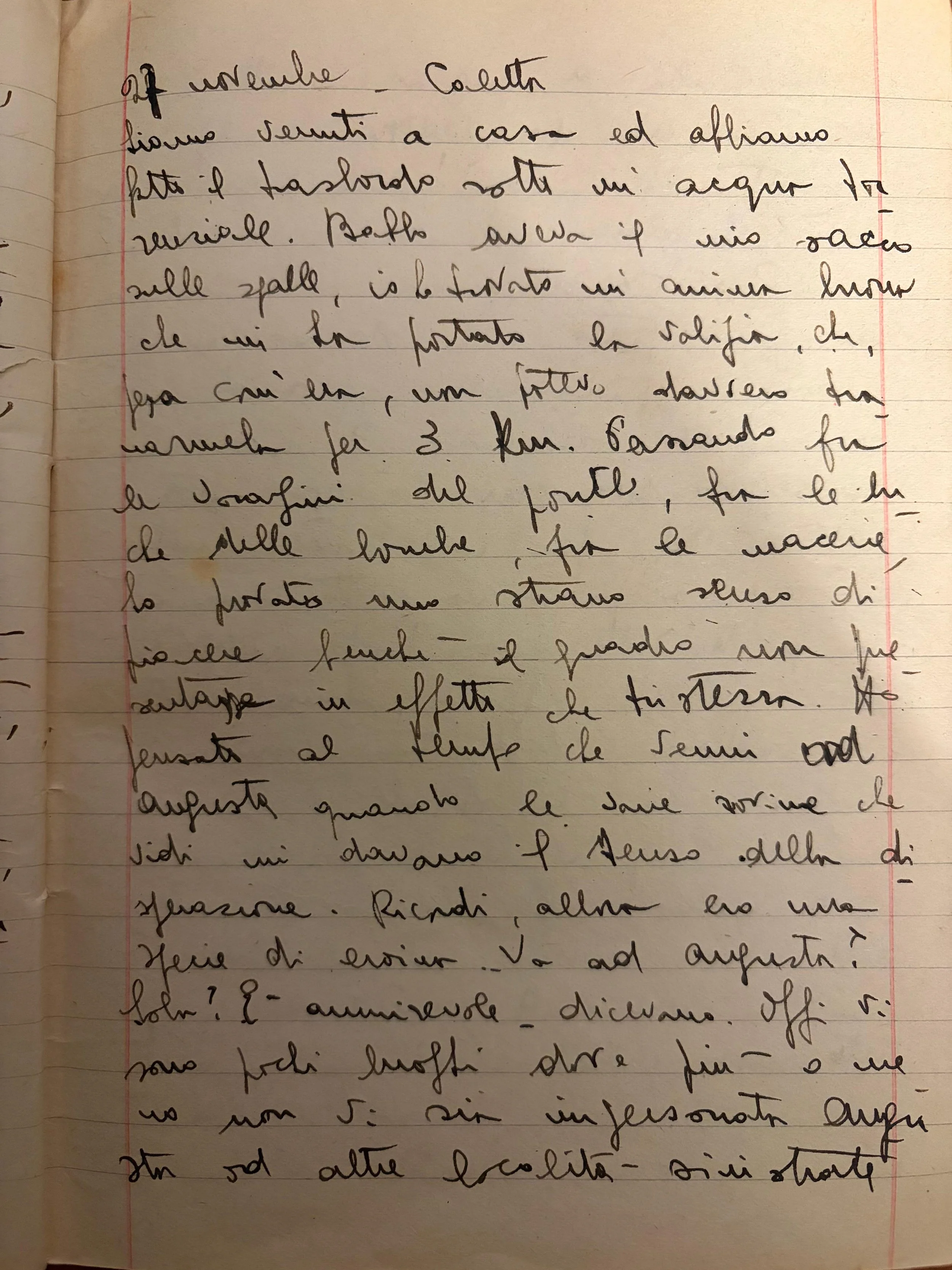 DIARIO 1. 27 Novembre 1943. “Fiori Freschi”