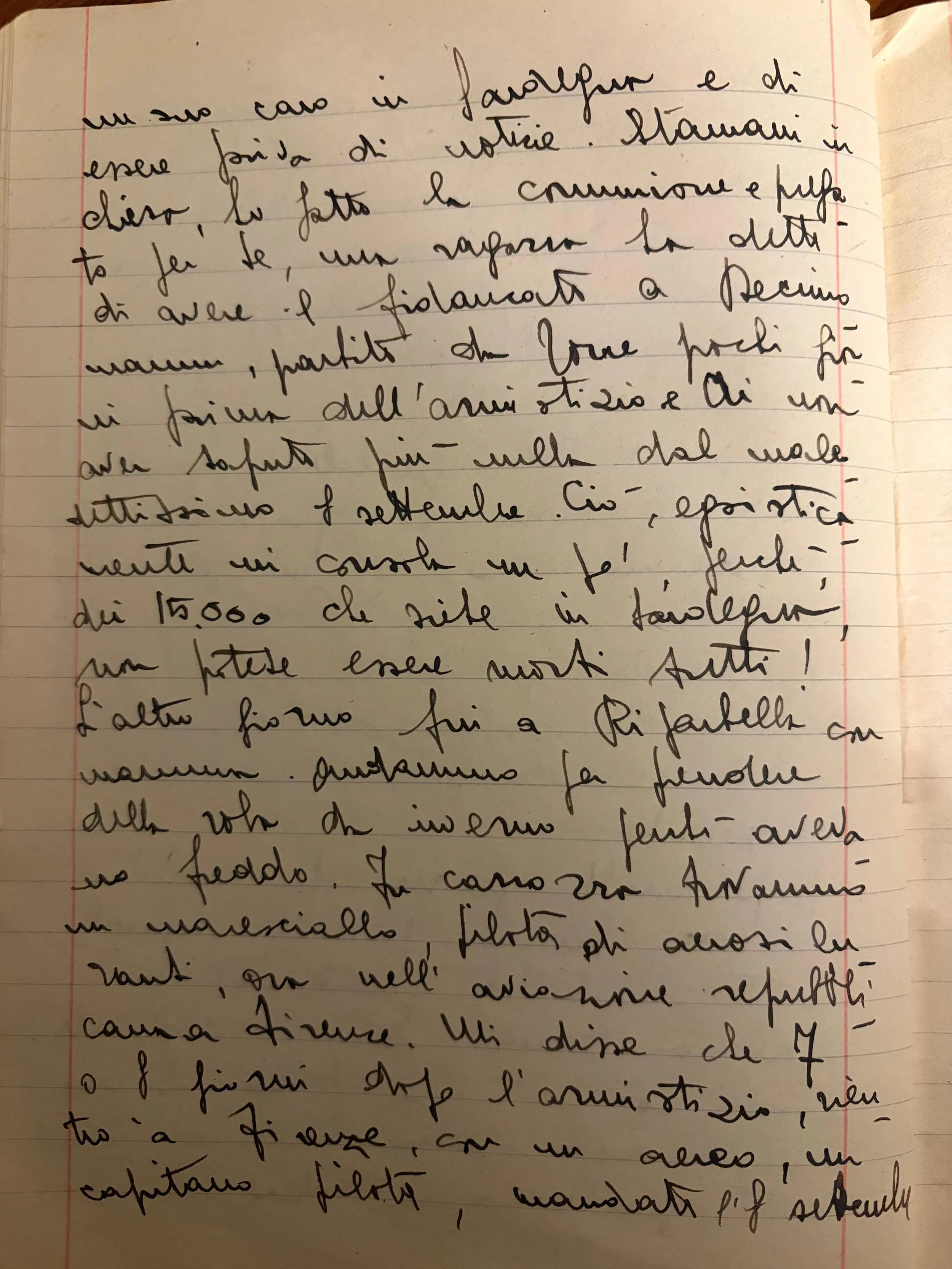 DIARIO 1. 8 Dicembre 1943. “Dei 15.000 che siete in Sardegna“