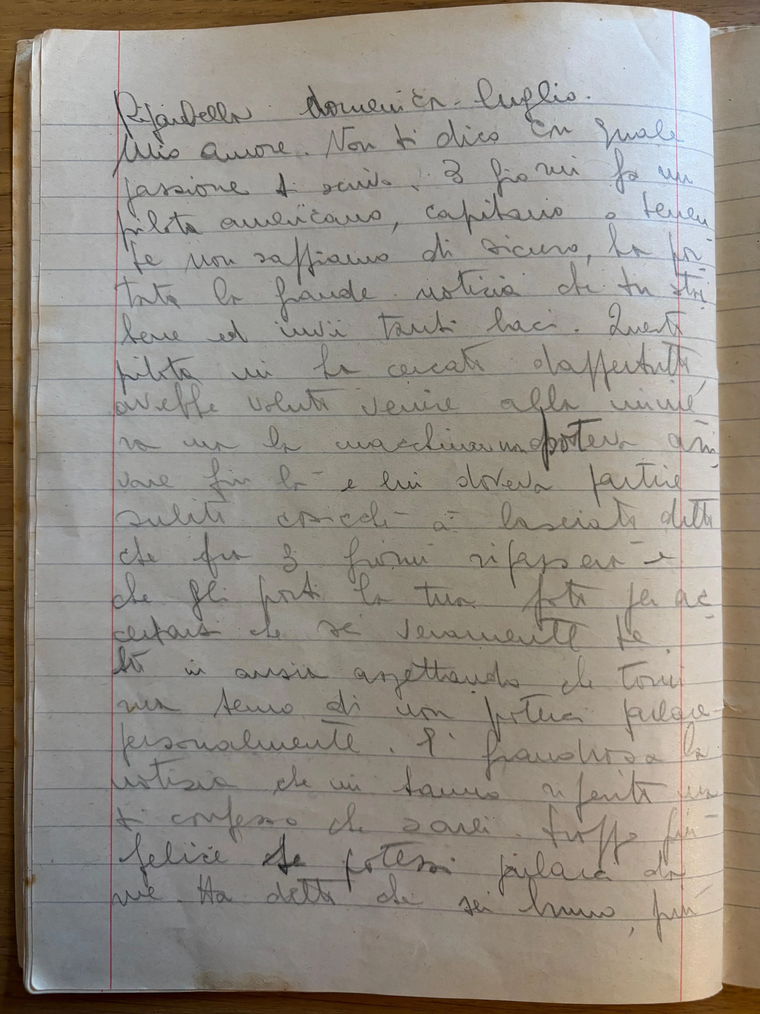 DIARIO 3. 9 Luglio 1944. ‘Mi basterebbe una notte di pace’
