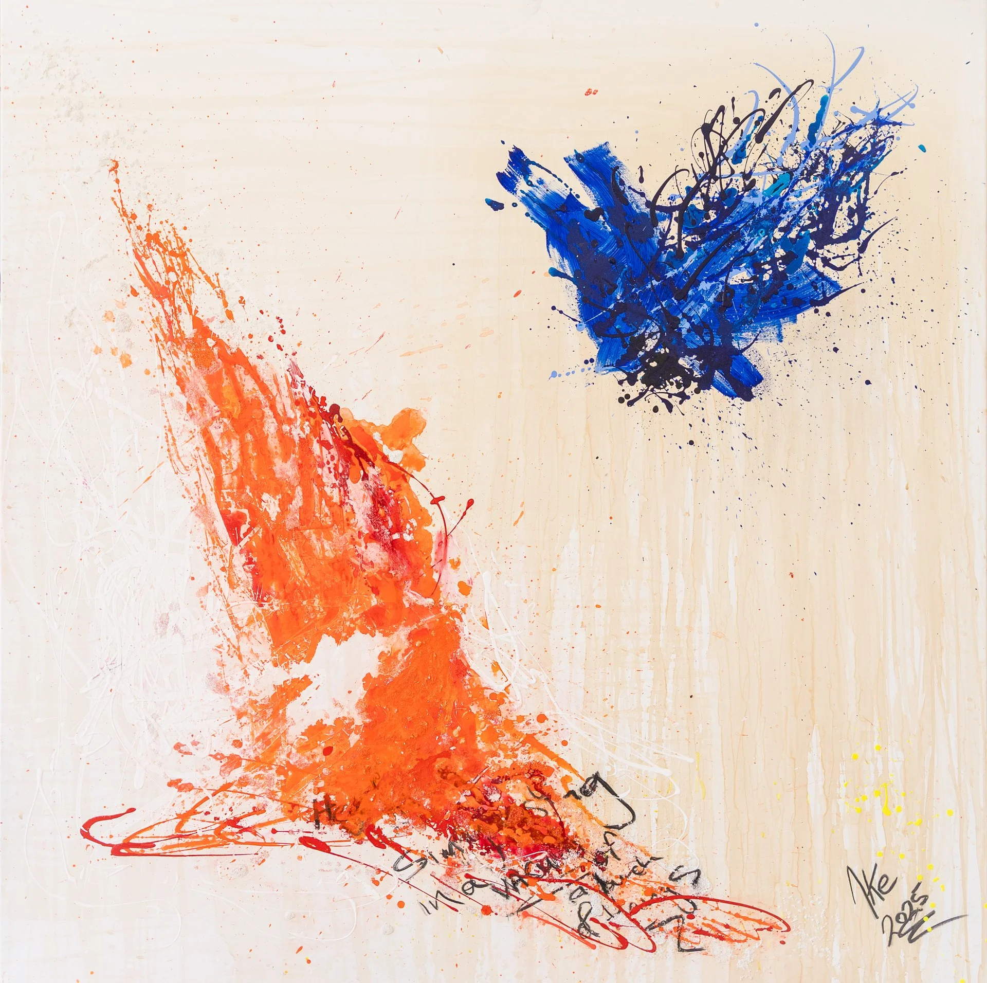 I'm simply existing in a vacuum of a bunch of things - 2025 - ( 160x160cm )