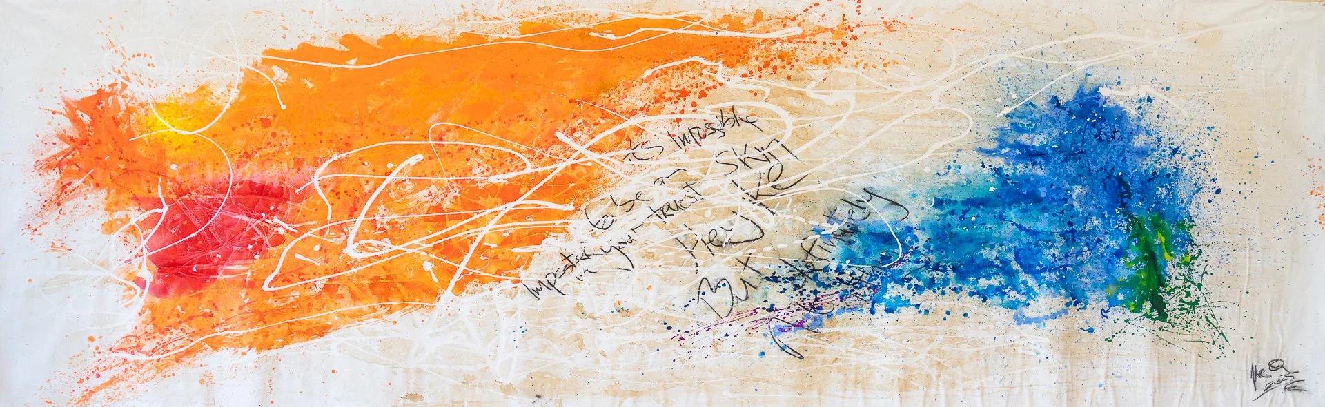 Its Impossible to be an Imposter in your own skin - 2025 - ( 500 x 150cm )