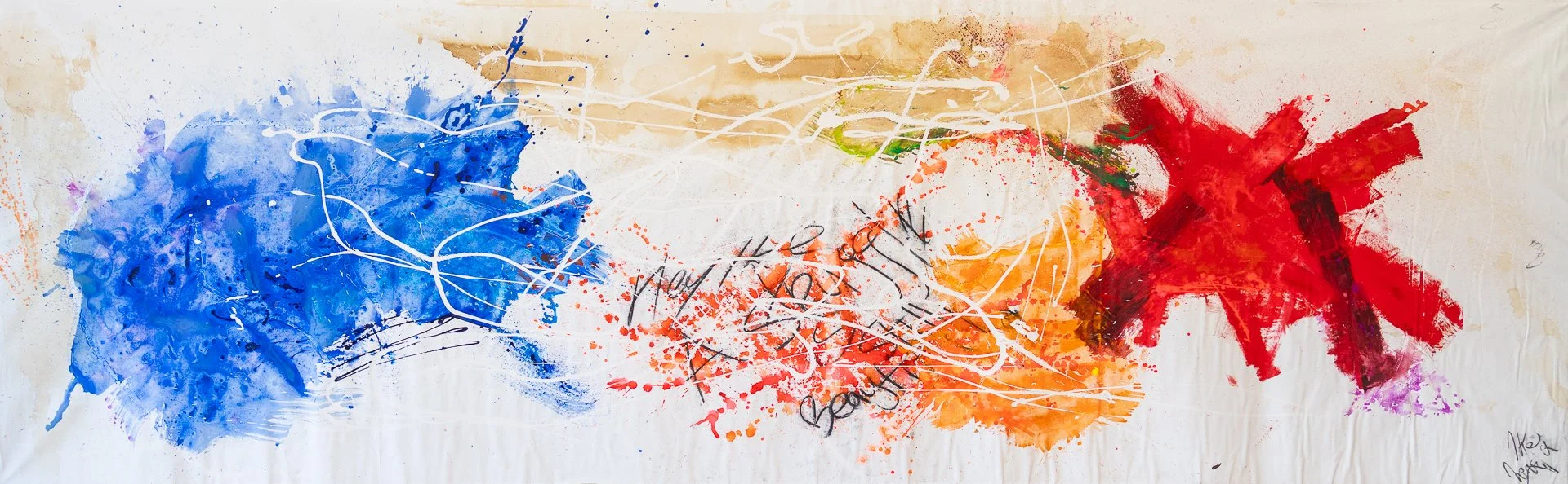 A struggle is still beautiful -   
2025  -
( 500 x 150 cm )