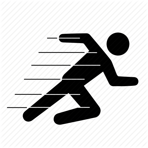 Silhouette of a person running