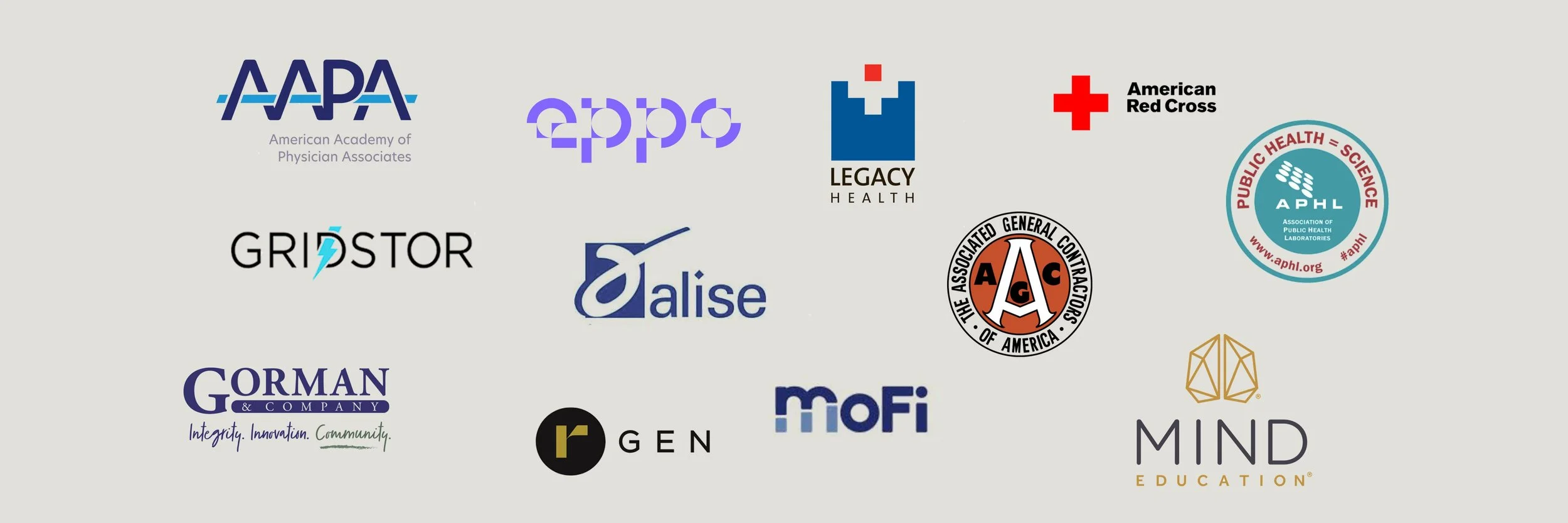 Grid of company logos of businesses in the Portland Area