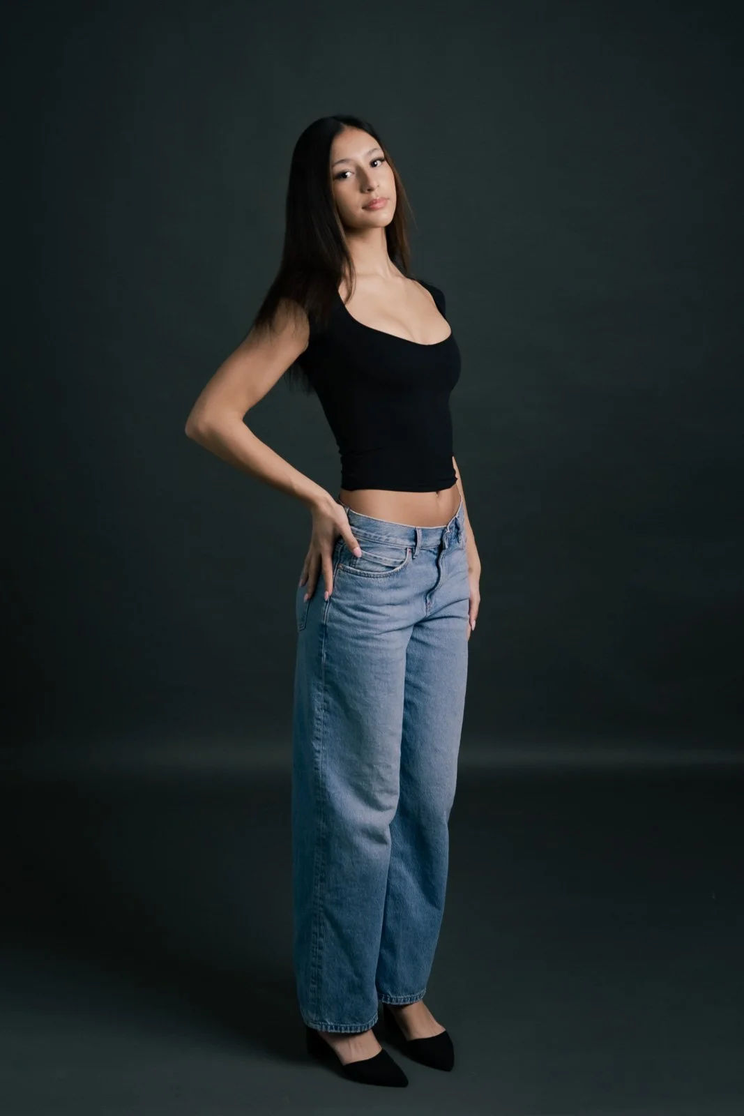 Studio portrait for modeling portfolio