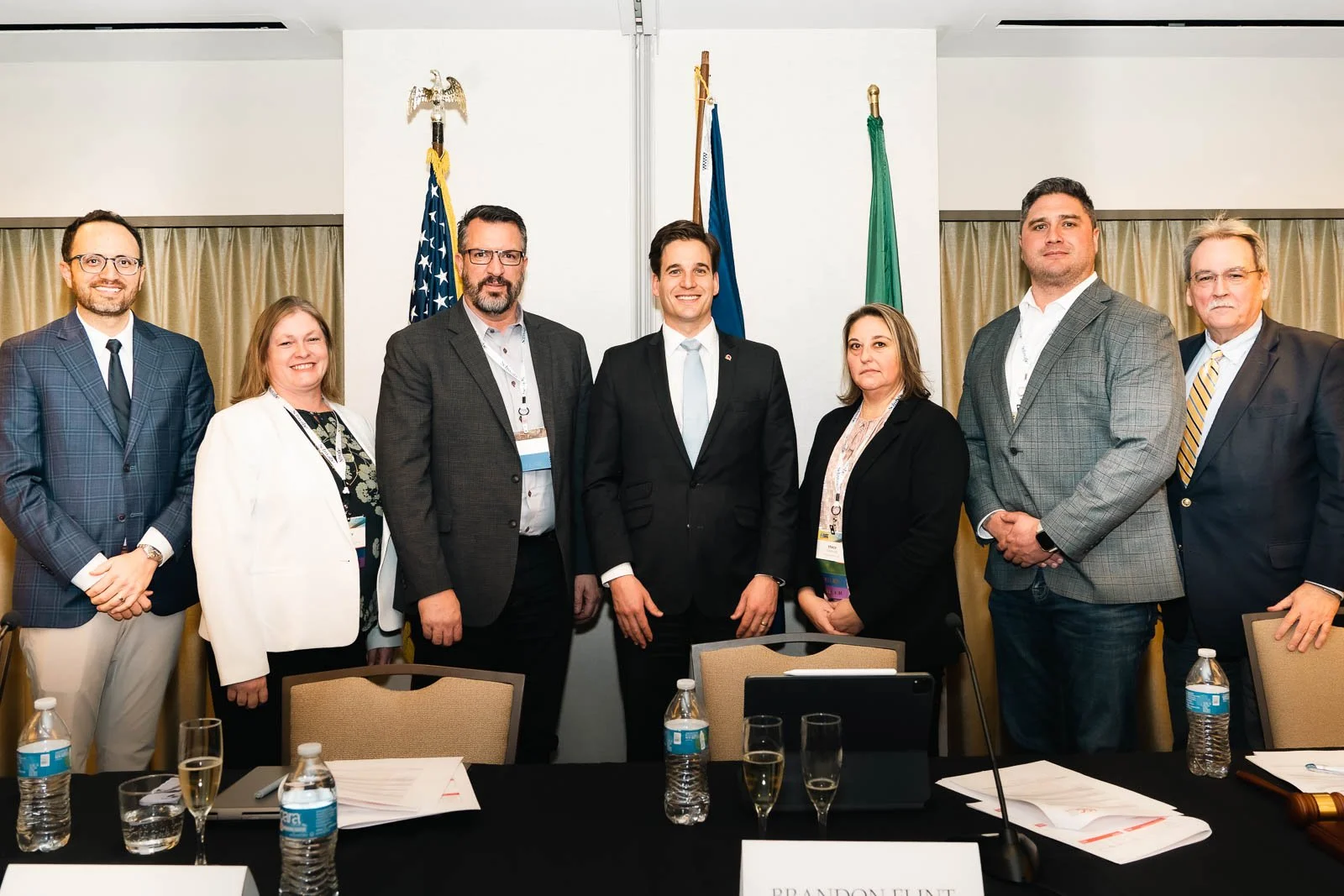 The AGC board of directors posing for a group photo