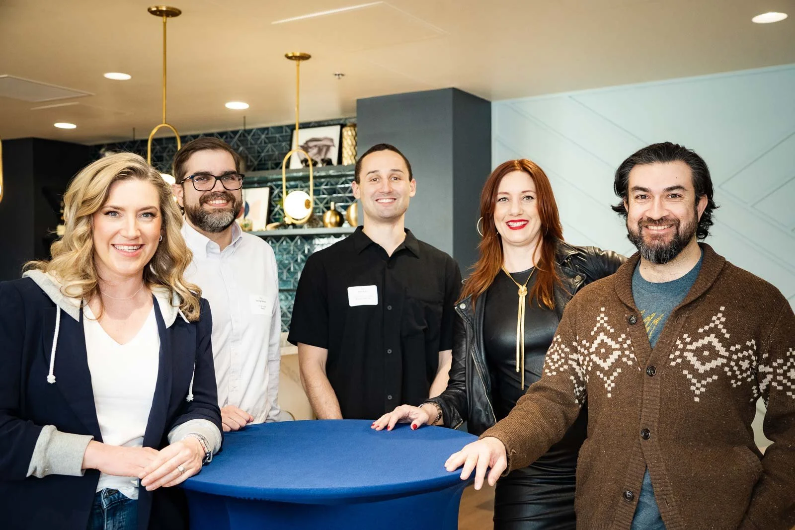 Group photo of the leadership team for the Fintech community event in Portland