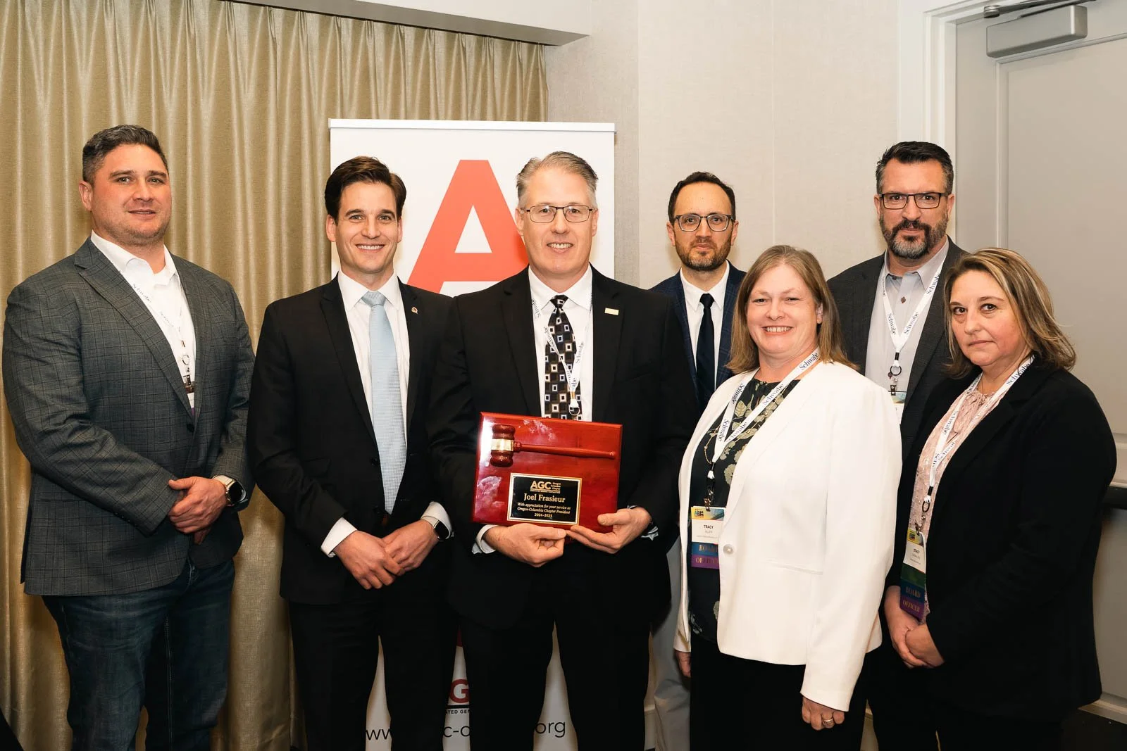 The AGC leadership team at a conference in the Hilton Vancouver