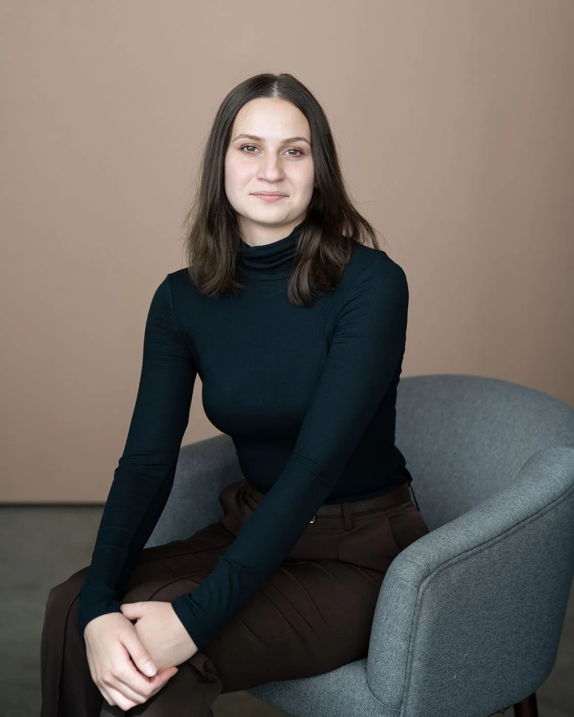 Young professional headshot in a editorial style