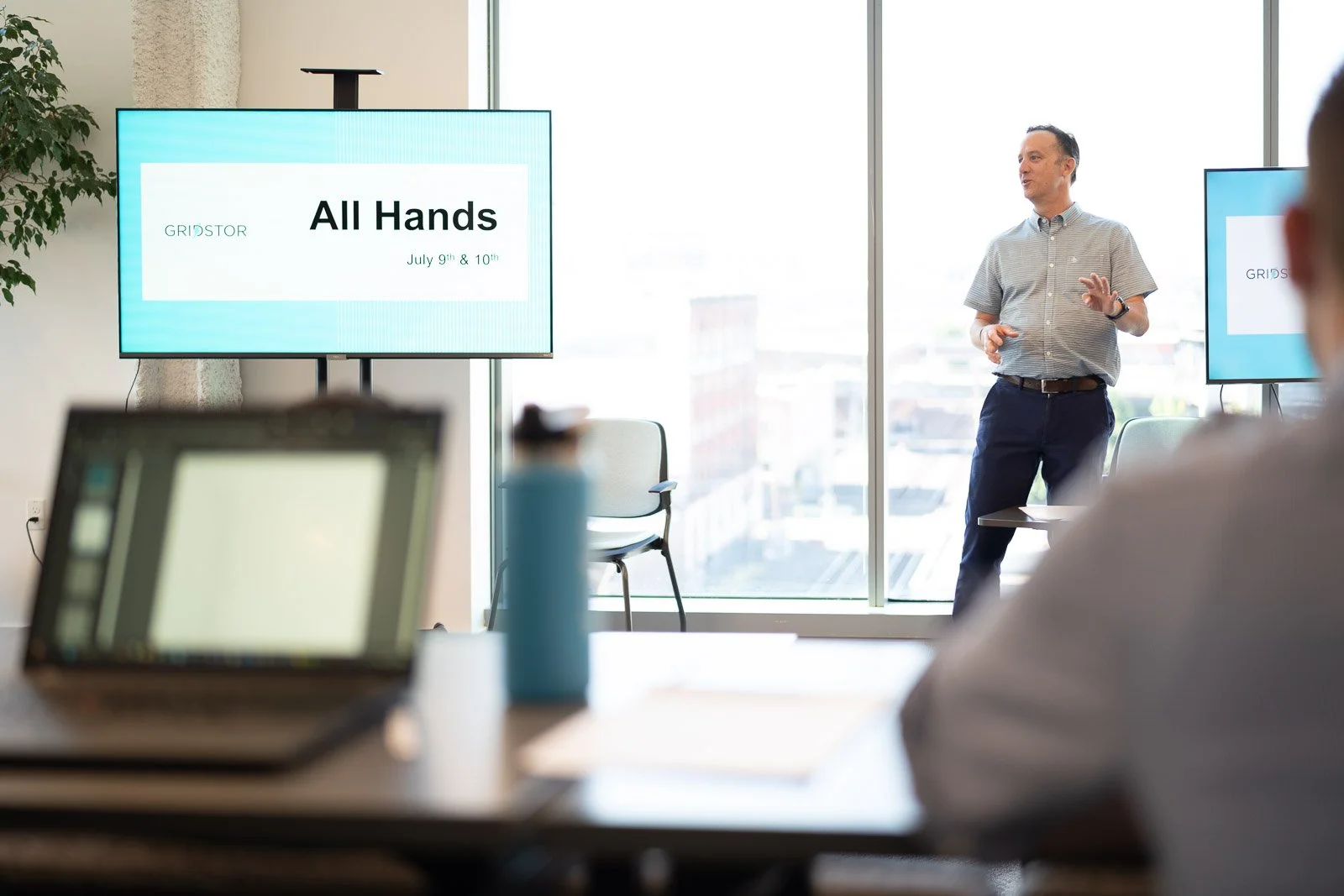 All hands meeting at Gridstor