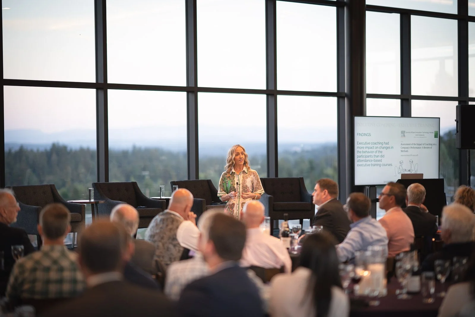 Speaker photography at Ironlight Event space in Lake Oswego