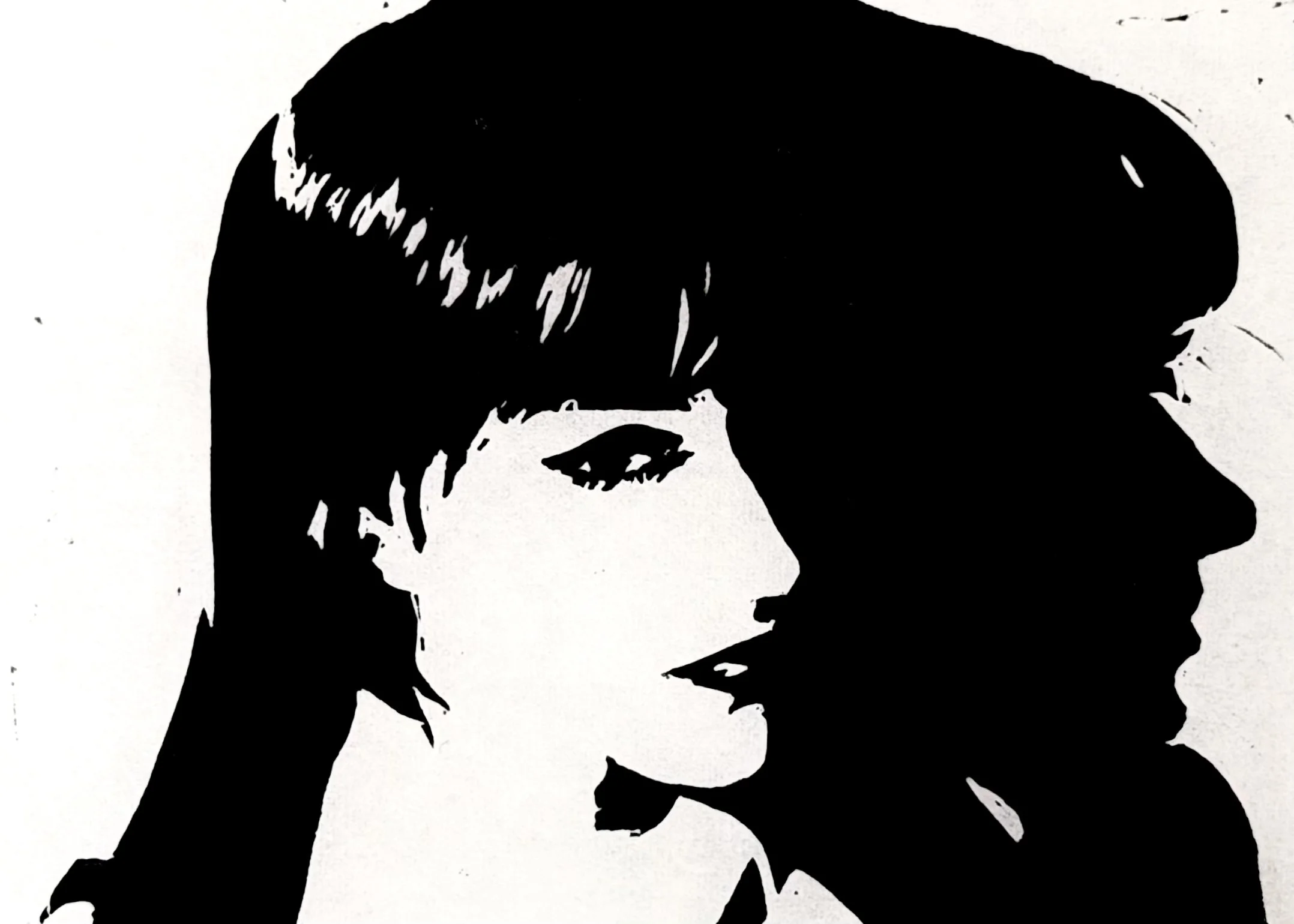 Shadow, 2026. 5" x 7" relief print on paper